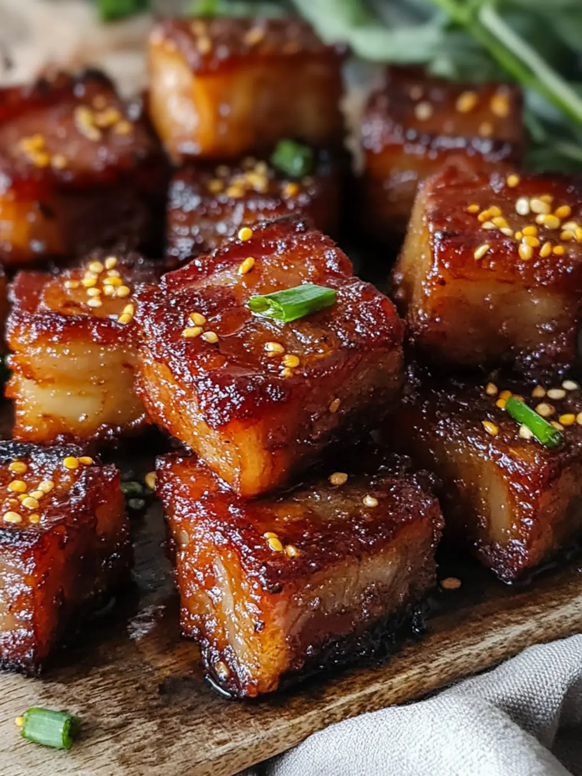 Crispy Air Fryer Pork Belly Bites with Sweet Ginger Glaze 3 Crispy Air Fryer Pork Belly Bites