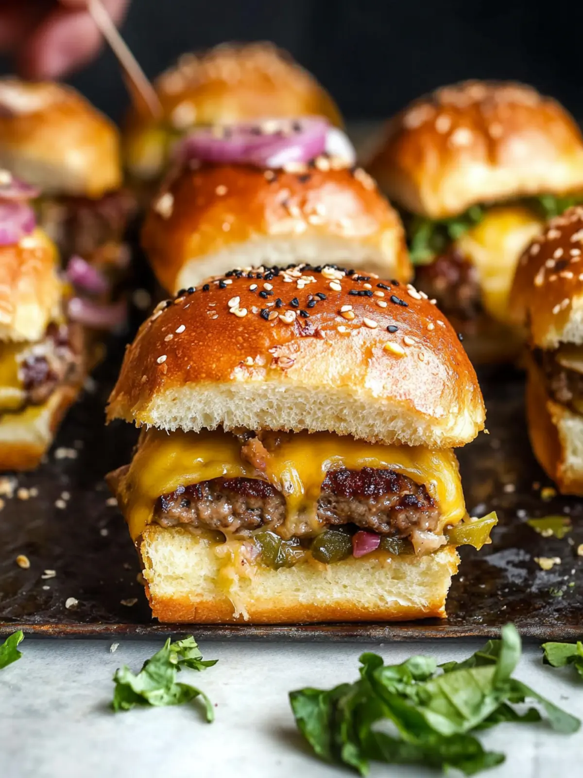 Hawaiian Roll Cheeseburger Sliders: Irresistibly Cheesy Treats 2 Hawaiian Roll Cheeseburger Sliders
