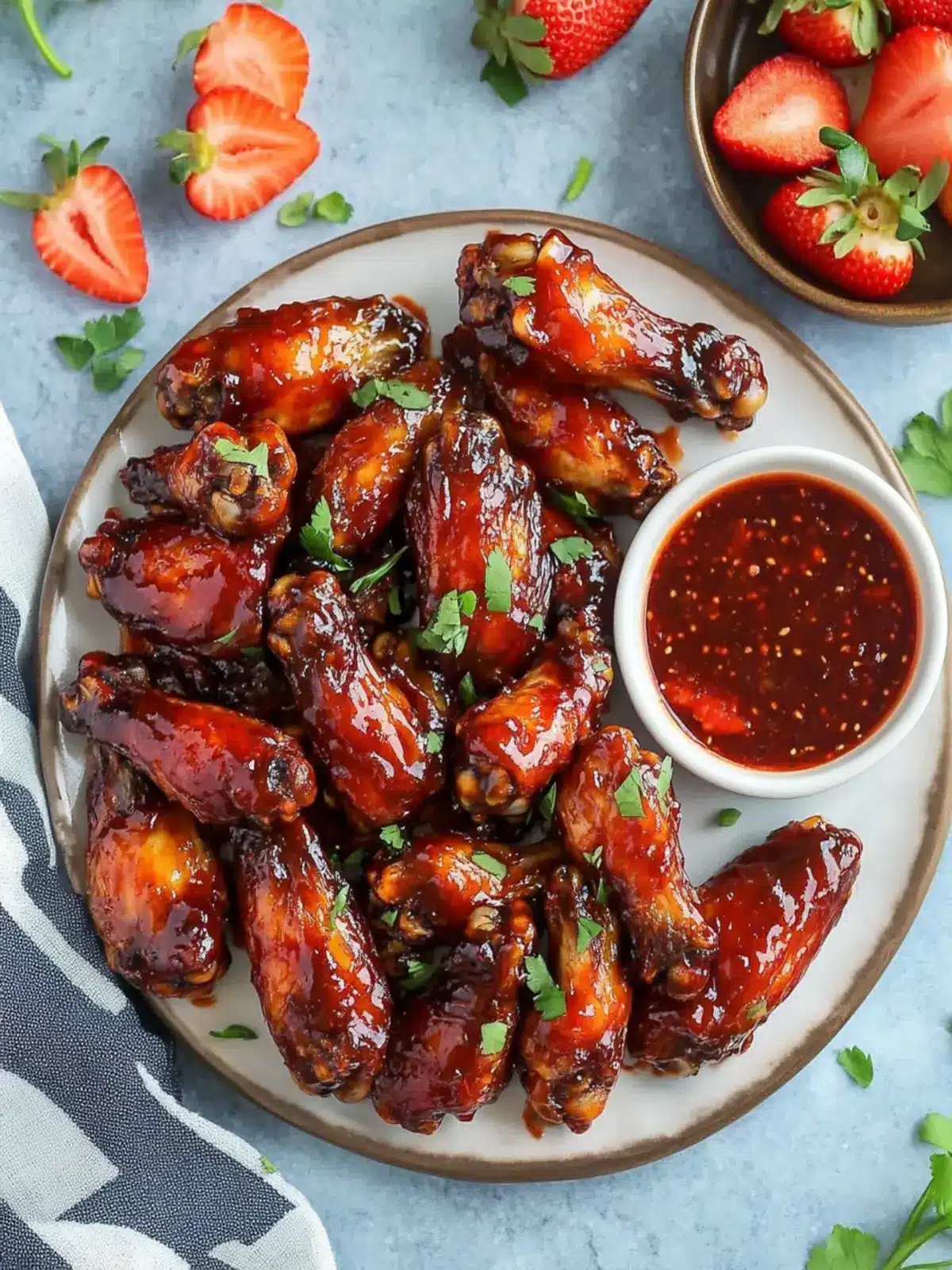 Sticky Strawberry Barbecue Hot Wings for Epic Flavor Fun 3 Sticky Strawberry Barbecue Hot Wings