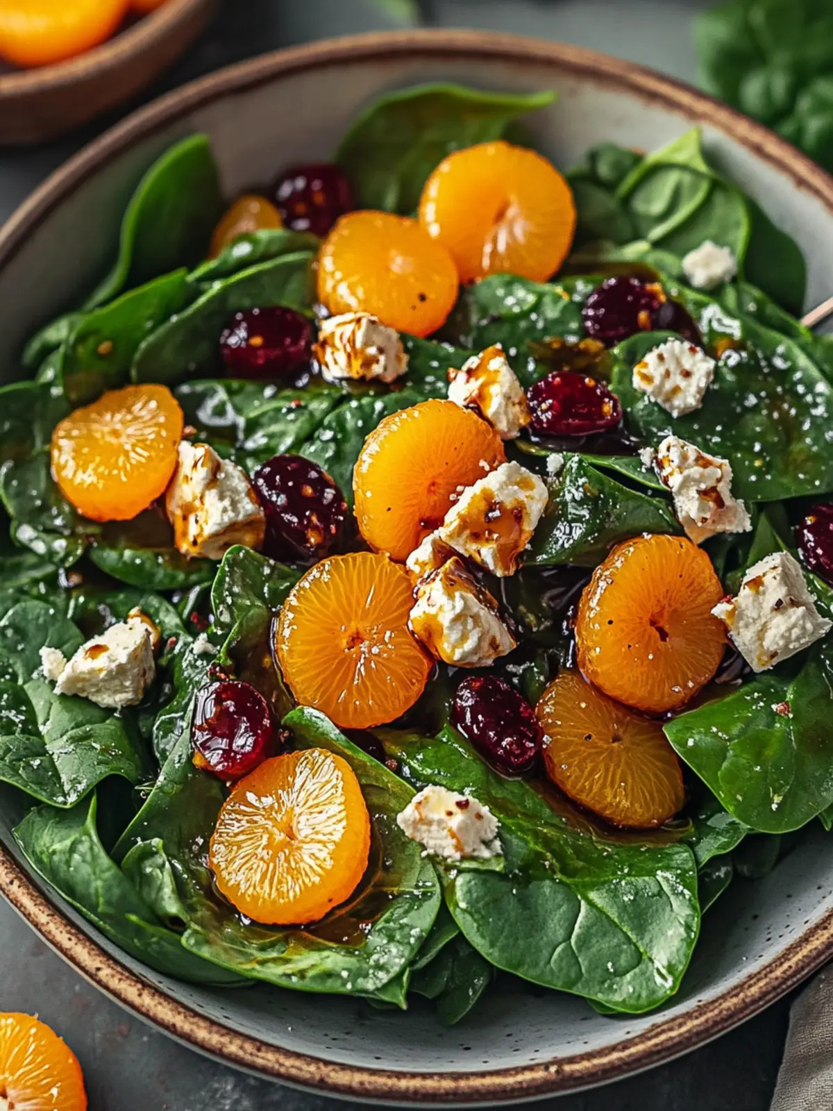 Bright Spinach Mandarin Salad with Honey Balsamic Dressing Delight 2 Spinach Mandarin Salad with Honey Balsamic Dressing