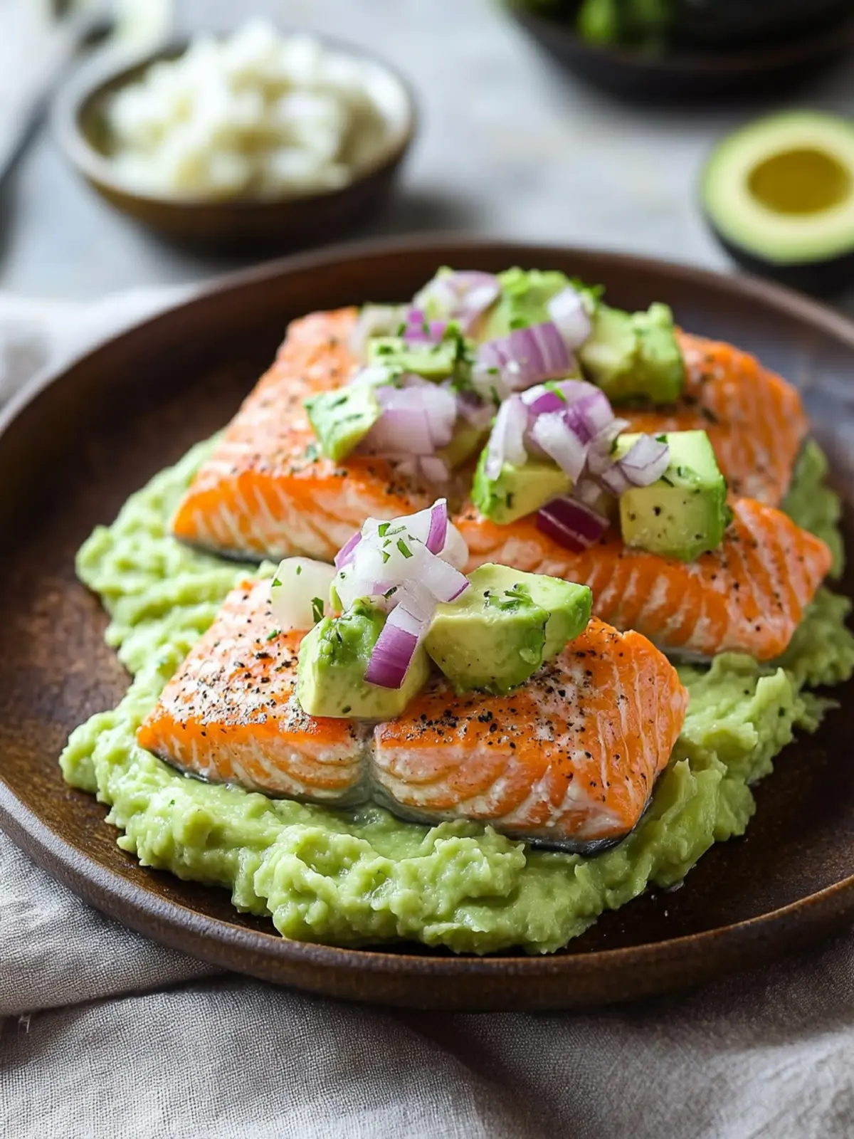 Delicious High Protein Baked Salmon with Creamy Avocado Mash 5 High Protein Baked Salmon with Avocado Mash