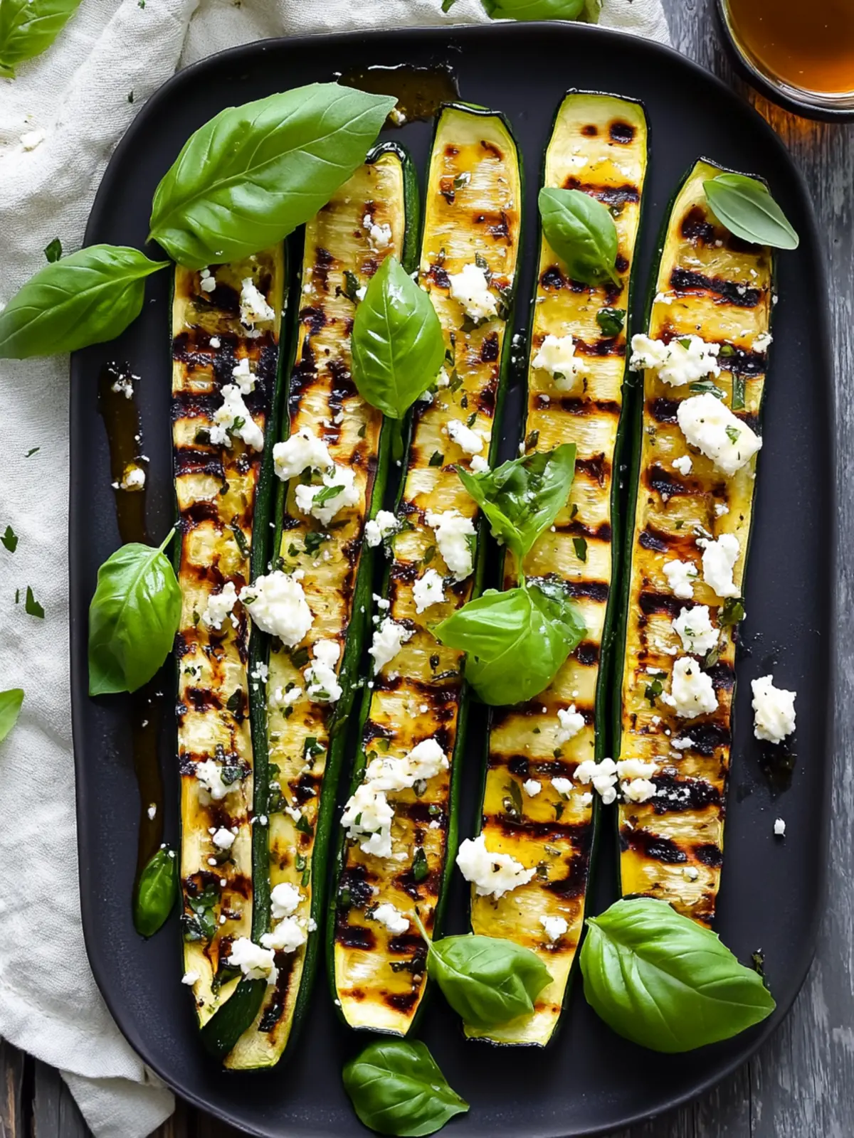 Grilled Zucchini With Goat Cheese, Basil & Honey Bliss 4 Grilled Zucchini With Goat Cheese, Basil & Honey