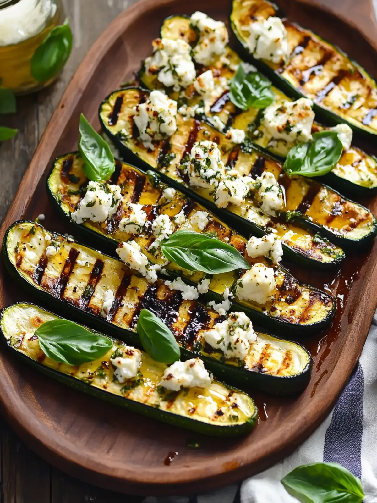 Grilled Zucchini With Goat Cheese, Basil & Honey Bliss 5 Grilled Zucchini With Goat Cheese, Basil & Honey