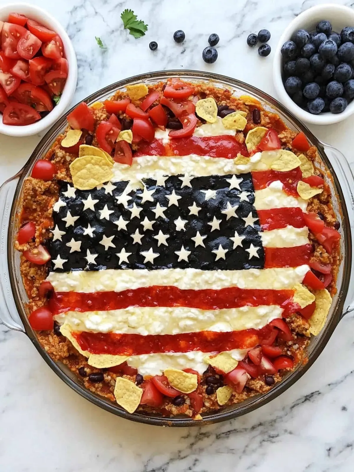 Ultimate 4th of July American Flag Taco Dip to Impress Guests 5 4th of July American Flag Taco Dip