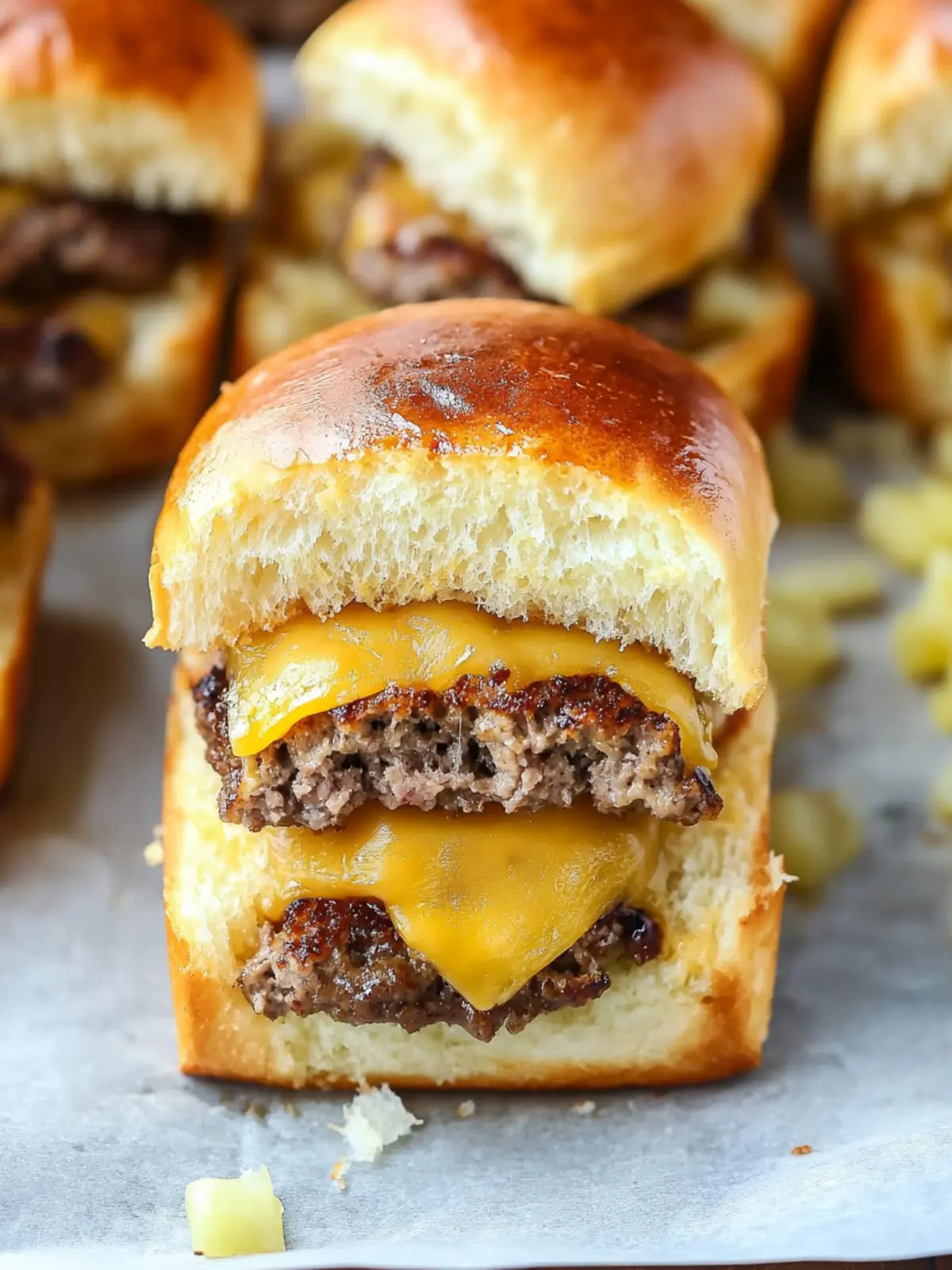 Hawaiian Roll Cheeseburger Sliders: Irresistibly Cheesy Treats 4 Hawaiian Roll Cheeseburger Sliders