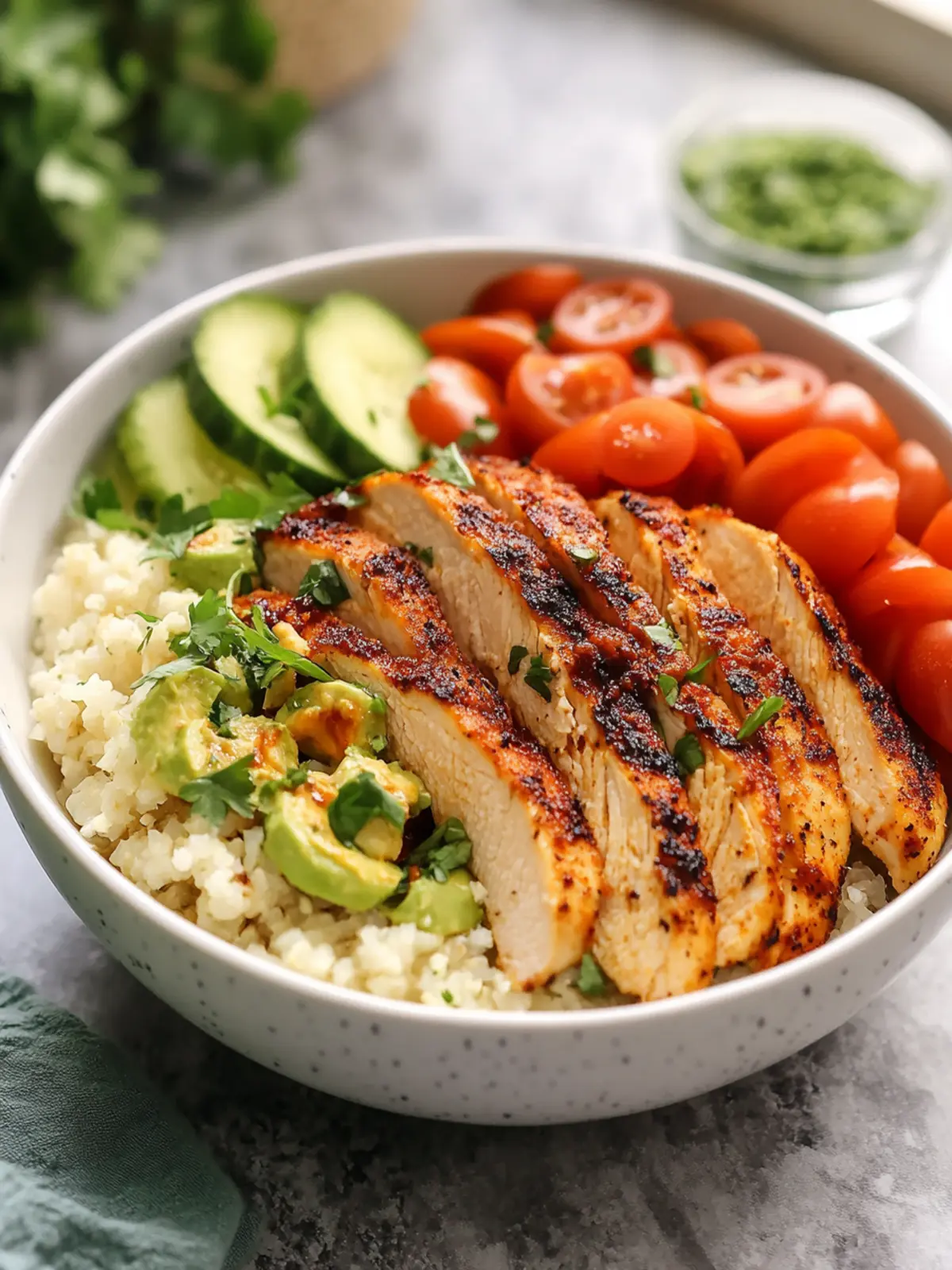 Diabetic Dinner Cauliflower Rice Chicken Power Bowl Delight 4 Diabetic Dinner Cauliflower Rice Chicken Power Bowl