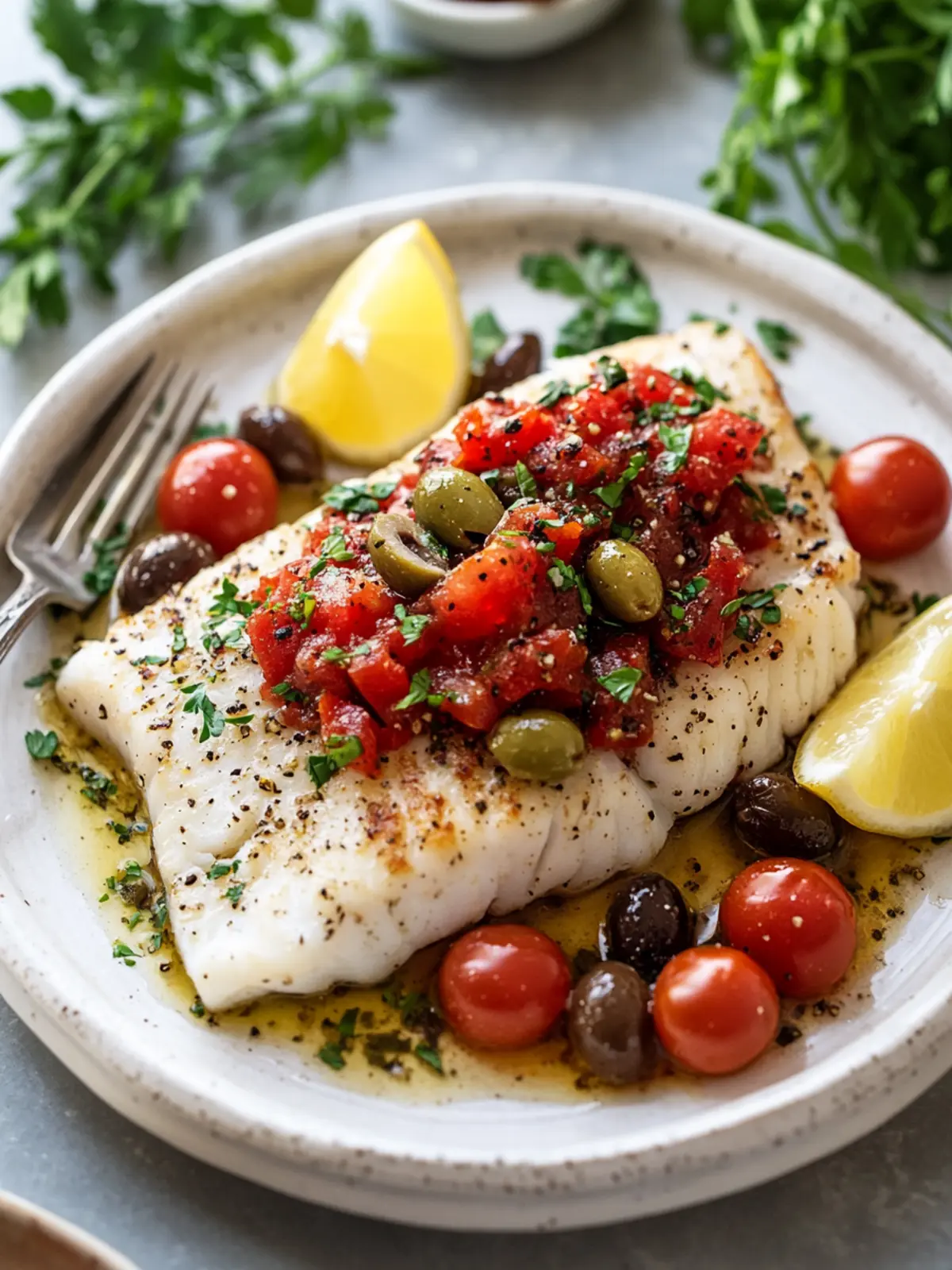 Diabetic Dinner Delight: Baked Cod with Tomato Olive Relish 5 Diabetic Dinner Baked Cod with Tomato Olive Relish