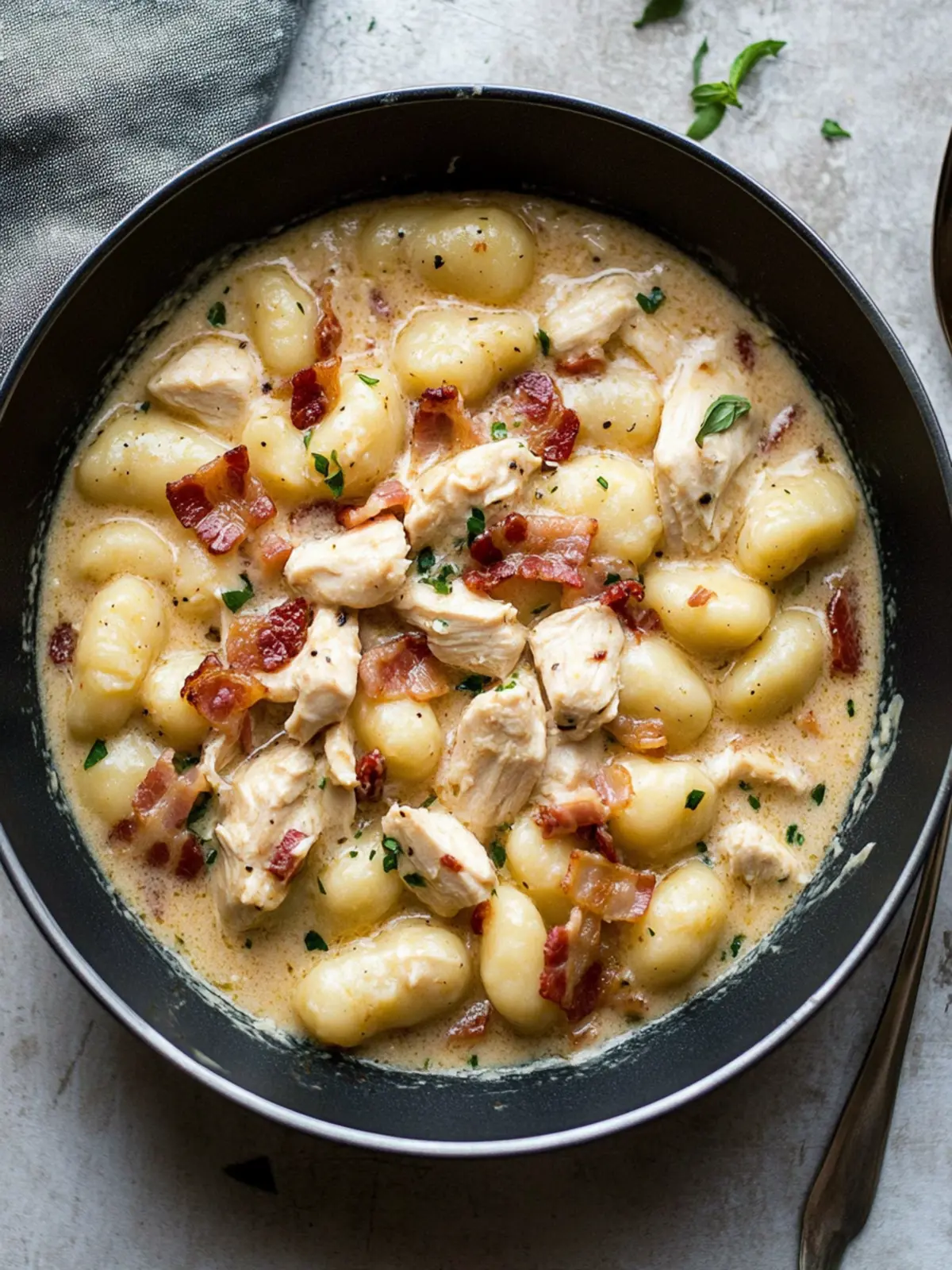 Deliciously Creamy Chicken Bacon Gnocchi in Just 15 Minutes 2 Chicken Bacon Gnocchi