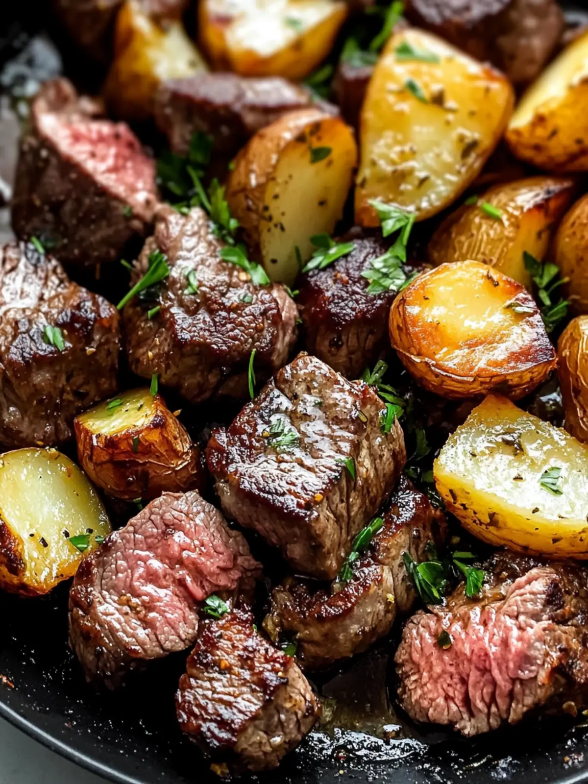 Garlic Butter Steak Bites & Potatoes for Flavor Lovers 5 Garlic Butter Steak Bites and Potatoes