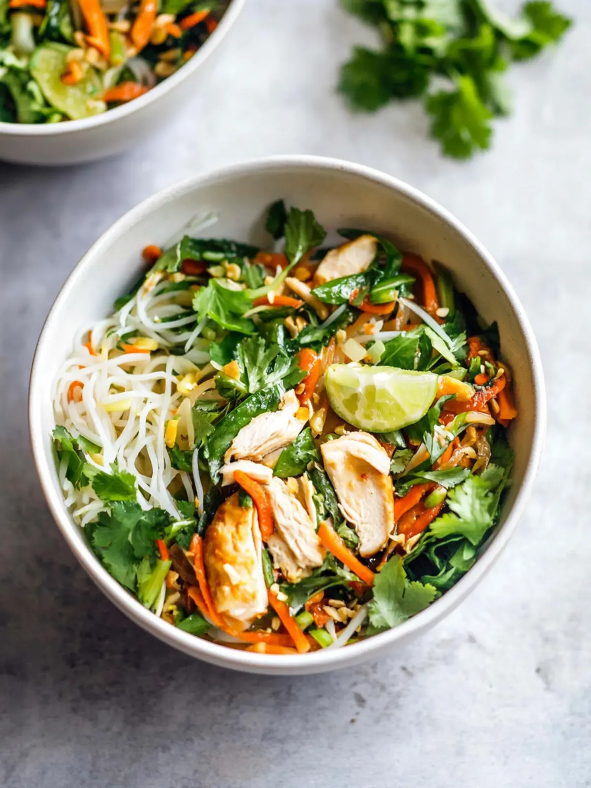 Savory Vietnamese-Inspired Chicken Salad with Rice Noodles Delight 3 Vietnamese-Inspired Chicken Salad with Rice Noodles