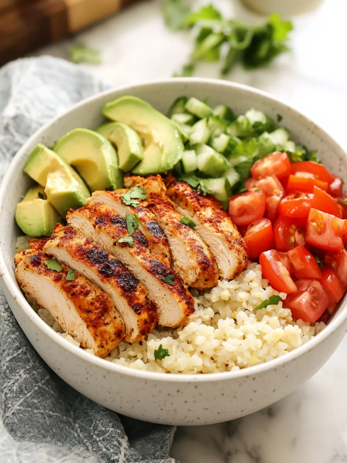 Diabetic Dinner Cauliflower Rice Chicken Power Bowl Delight 3 Diabetic Dinner Cauliflower Rice Chicken Power Bowl