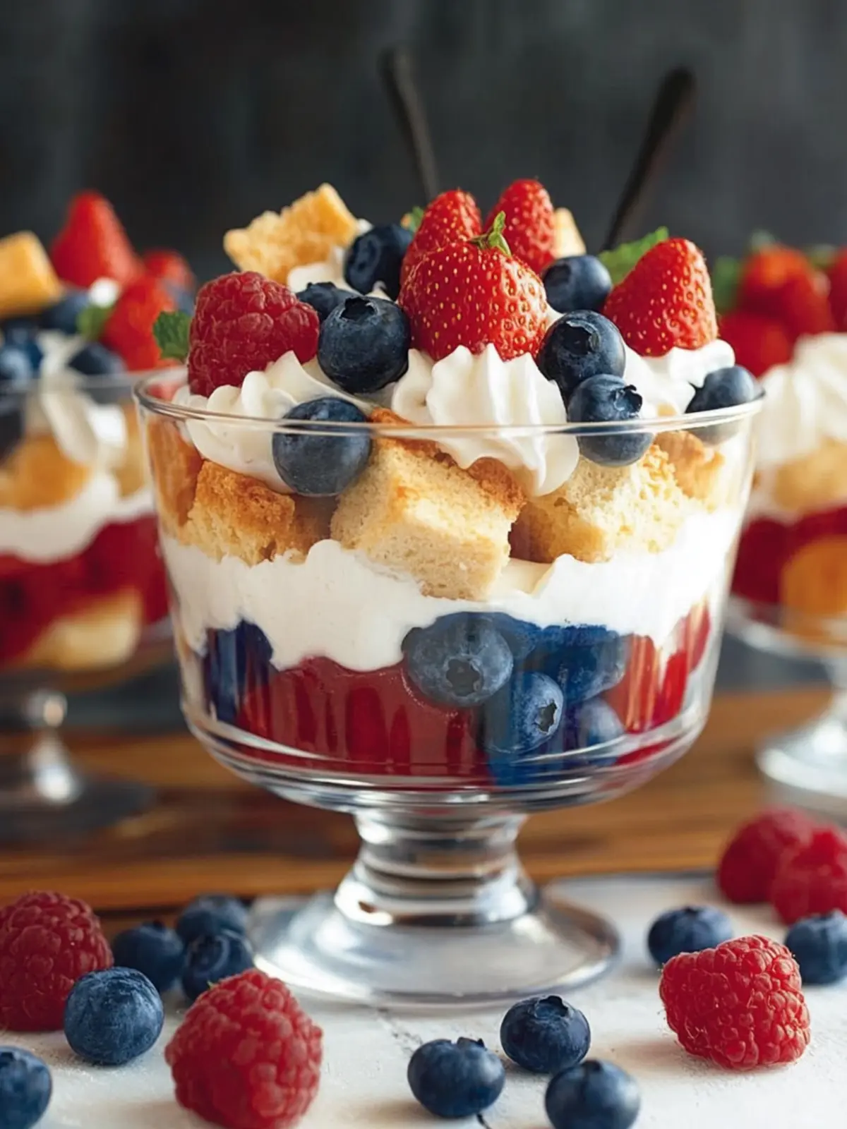 4th of July Red White and Blue Trifle Dessert for Family Fun 3 4th of July Red White and Blue Trifle Dessert