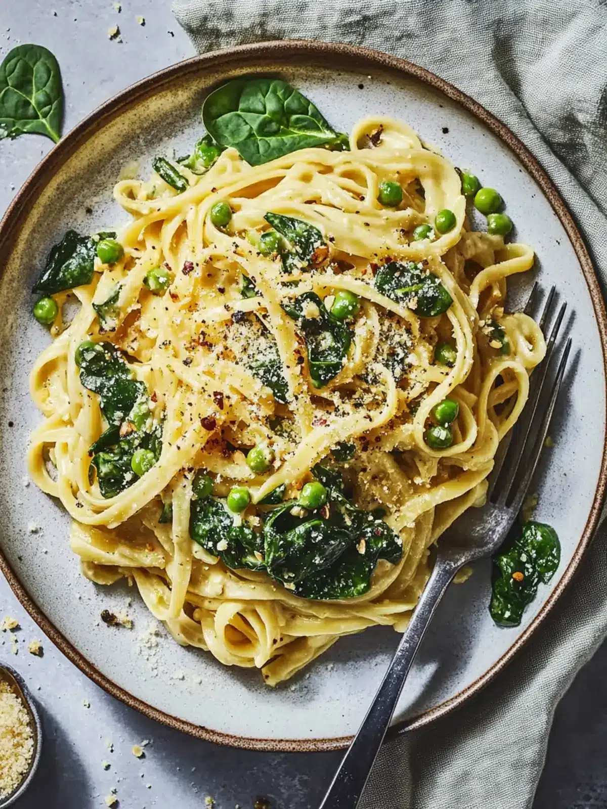 Easy Pea & Spinach Carbonara: A Heart-Healthy Delight 4 Cardiac Recipe Easy Pea & Spinach Carbonara