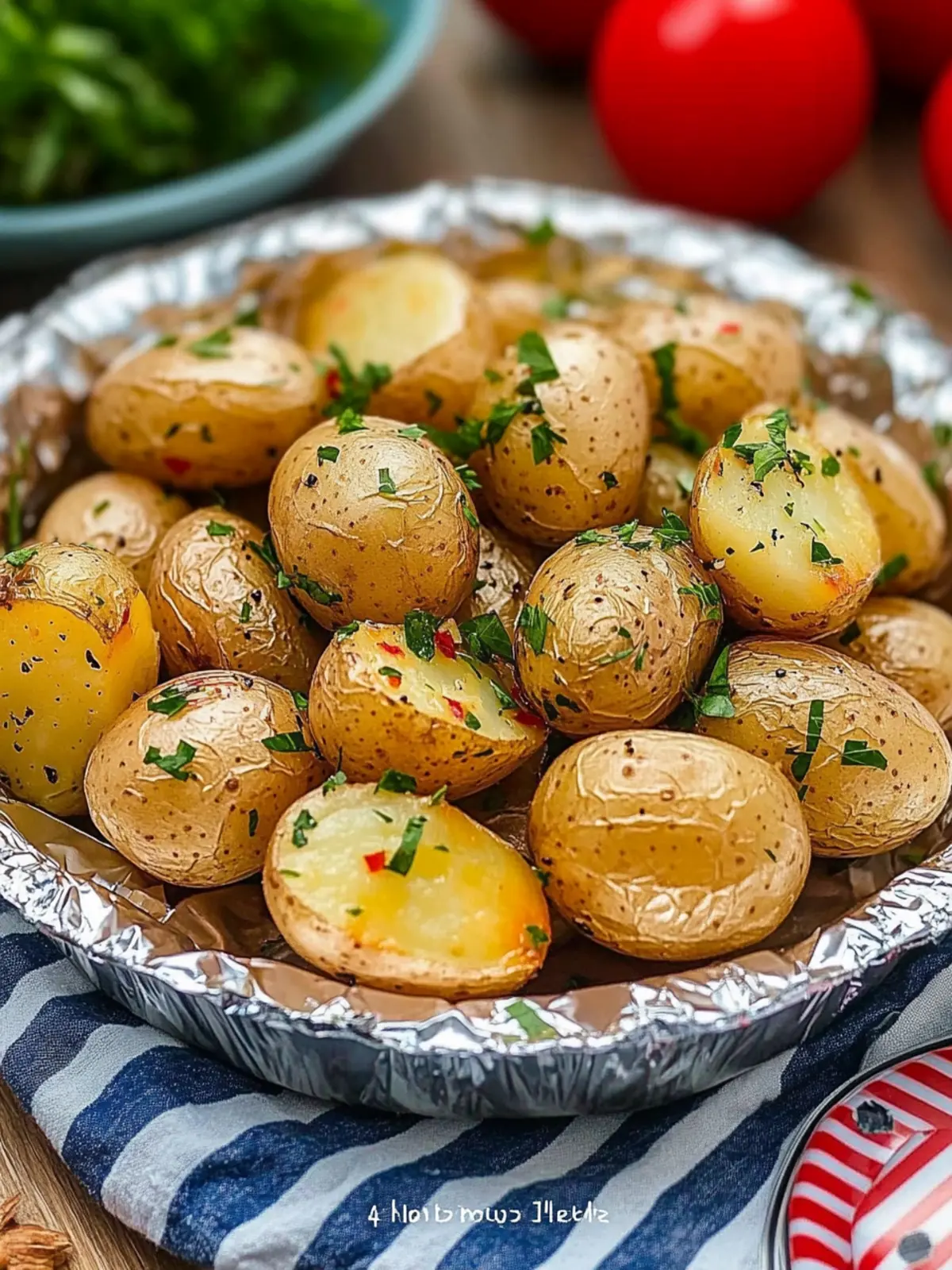 4th of July Garlic Butter Foil Packet Potatoes Everyone Will Love 4 4th of July Garlic Butter Foil Packet Potatoes