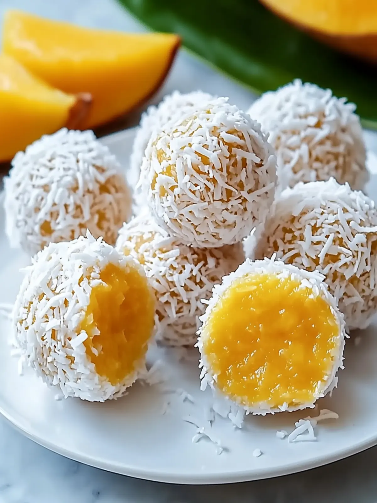 Coconut Mango Bliss Balls: Tropical Snacks You'll Love 5 Coconut Mango Bliss Balls