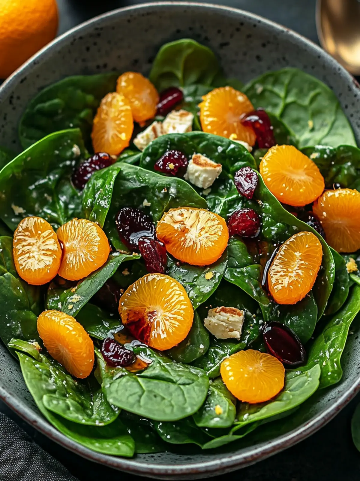 Bright Spinach Mandarin Salad with Honey Balsamic Dressing Delight 5 Spinach Mandarin Salad with Honey Balsamic Dressing