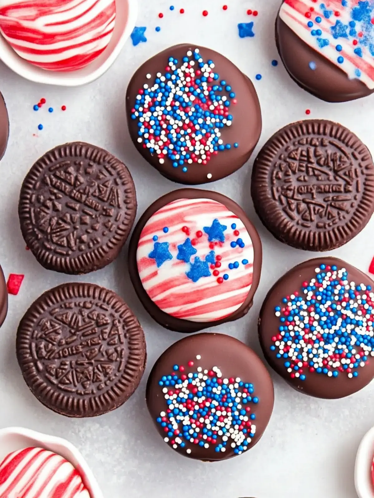 Delicious 4th of July Chocolate Covered Oreos to WOW Guests 2 4th of July Chocolate Covered Oreos