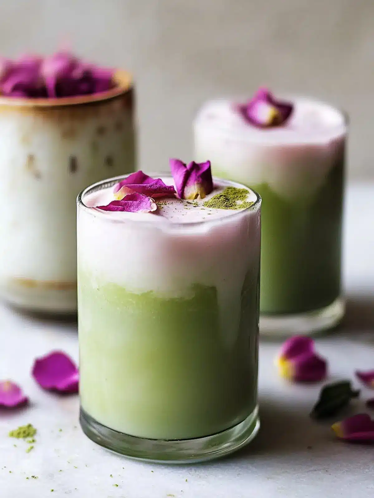 Delight in an Iced Matcha Rose Latte: Refreshing Bliss Awaits 5 Iced Matcha Rose Latte