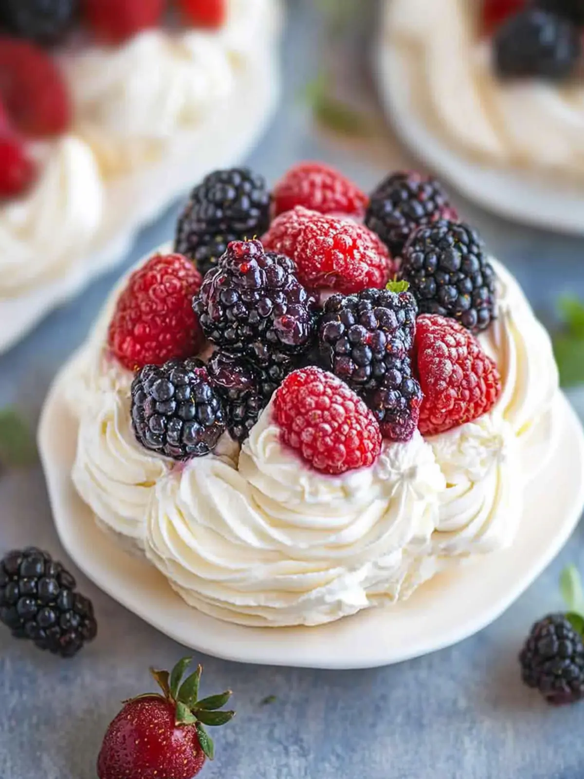 Delightful 4th of July Berries and Cream Meringue Nests 3 4th of July Berries and Cream Meringue Nests
