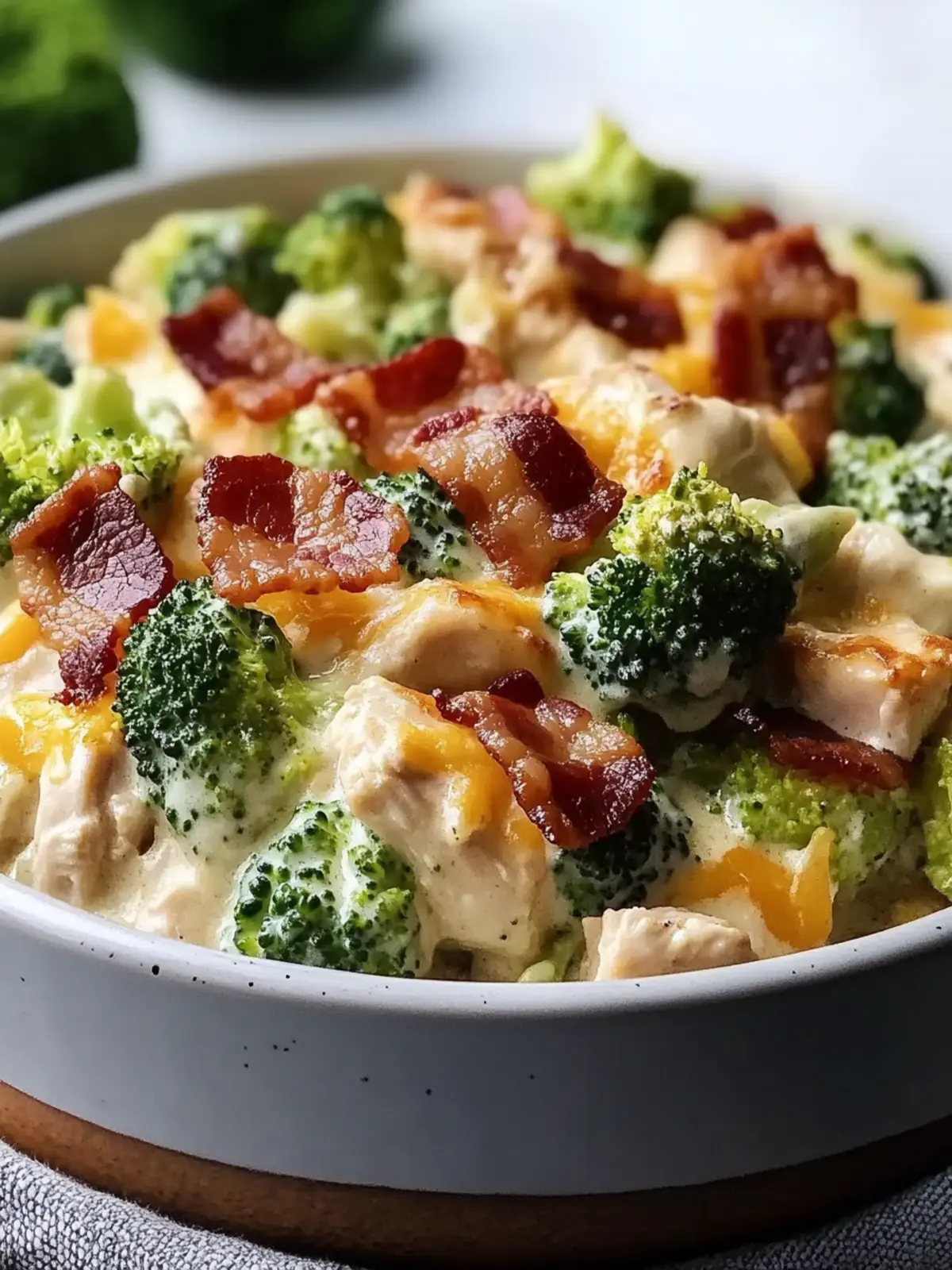 Indulge in Creamy Low Carb Chicken Casserole with Broccoli and Bacon 5 Creamy Low Carb Chicken Casserole with Broccoli and Bacon