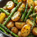 Elevate Dinner with One-Pan Garlic Potatoes & Asparagus 44 One-Pan Garlic Potatoes & Asparagus