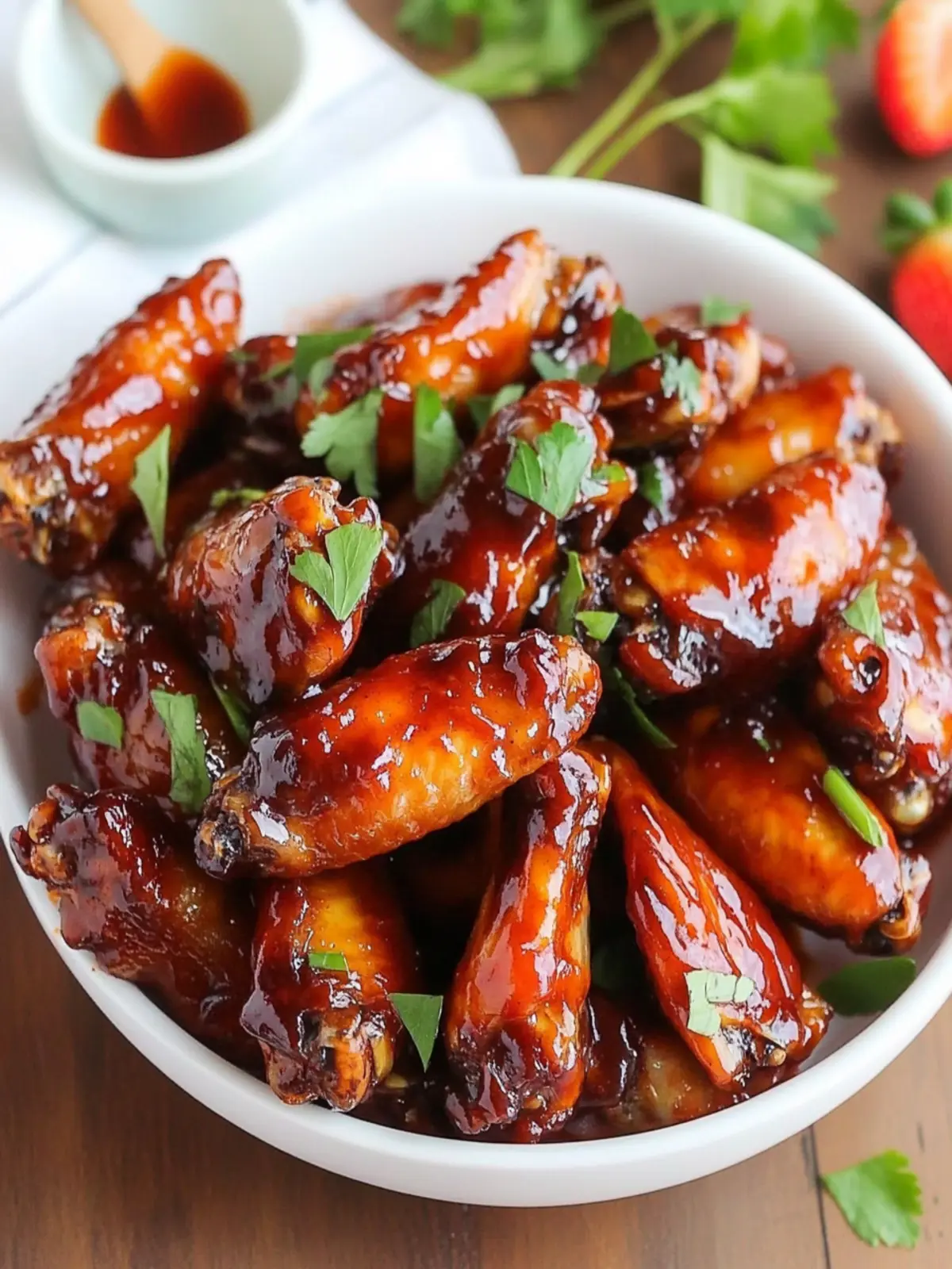 Sticky Strawberry Barbecue Hot Wings for Epic Flavor Fun 5 Sticky Strawberry Barbecue Hot Wings