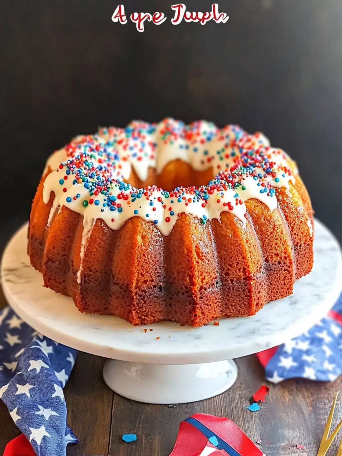 Delicious 4th of July Bundt Cake with Fun Sprinkles! 5 4th of July Bundt Cake