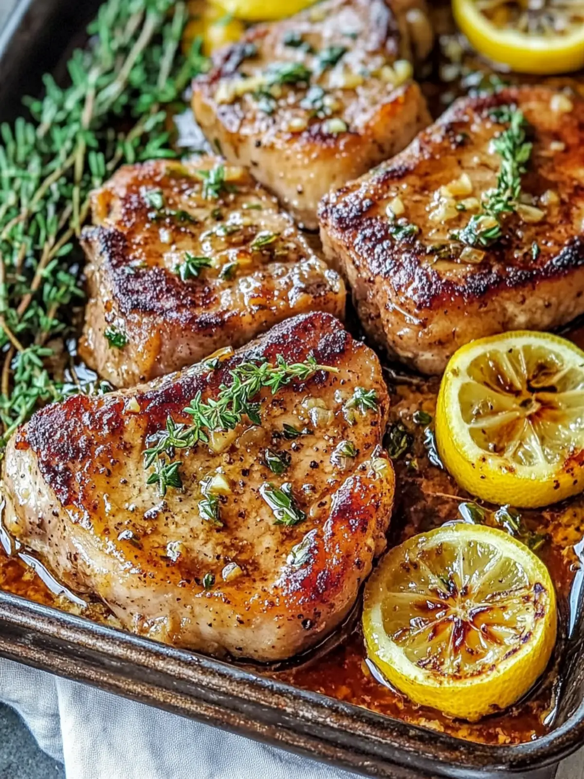 Easy Sheet Pan Lemon Garlic Pork Chops Recipe for Busy Nights 3 Sheet Pan Lemon Garlic Pork Chops Recipe