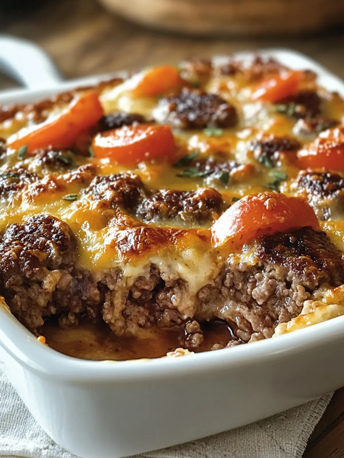 Easy Amish Hamburger Steak Bake with Creamy Comfort Sauce 4 Easy Amish Hamburger Steak Bake