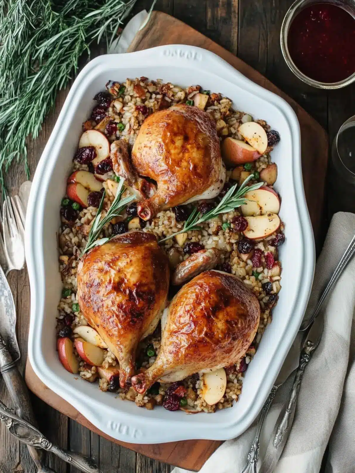 Delicious Cornish Hens with Apple-Cranberry Rice Stuffing 4 Cornish Hens with Apple-Cranberry Rice Stuffing