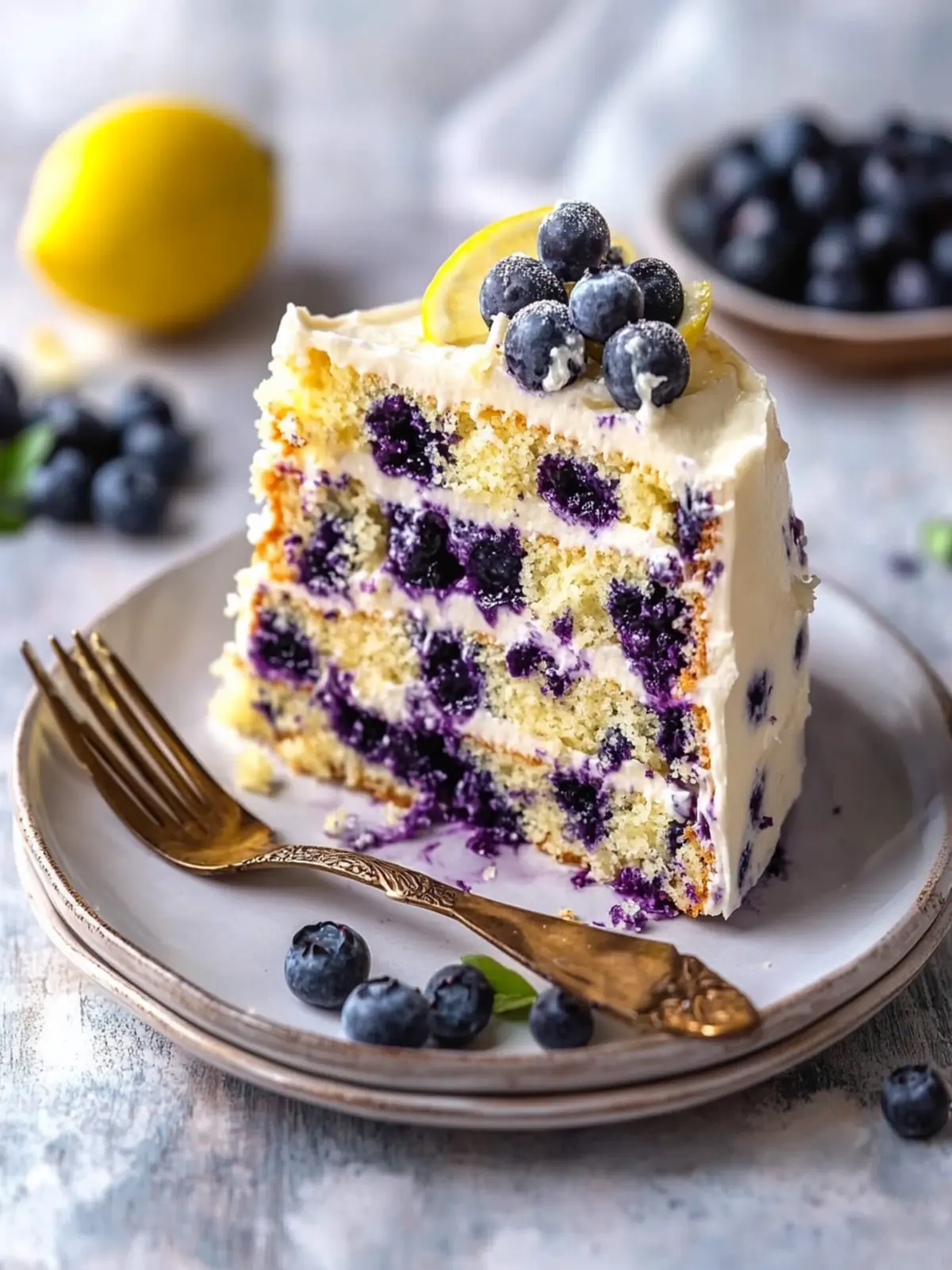 Delicious Lemon Blueberry Cake That's Pure Comfort Food 4 Lemon Blueberry Cake