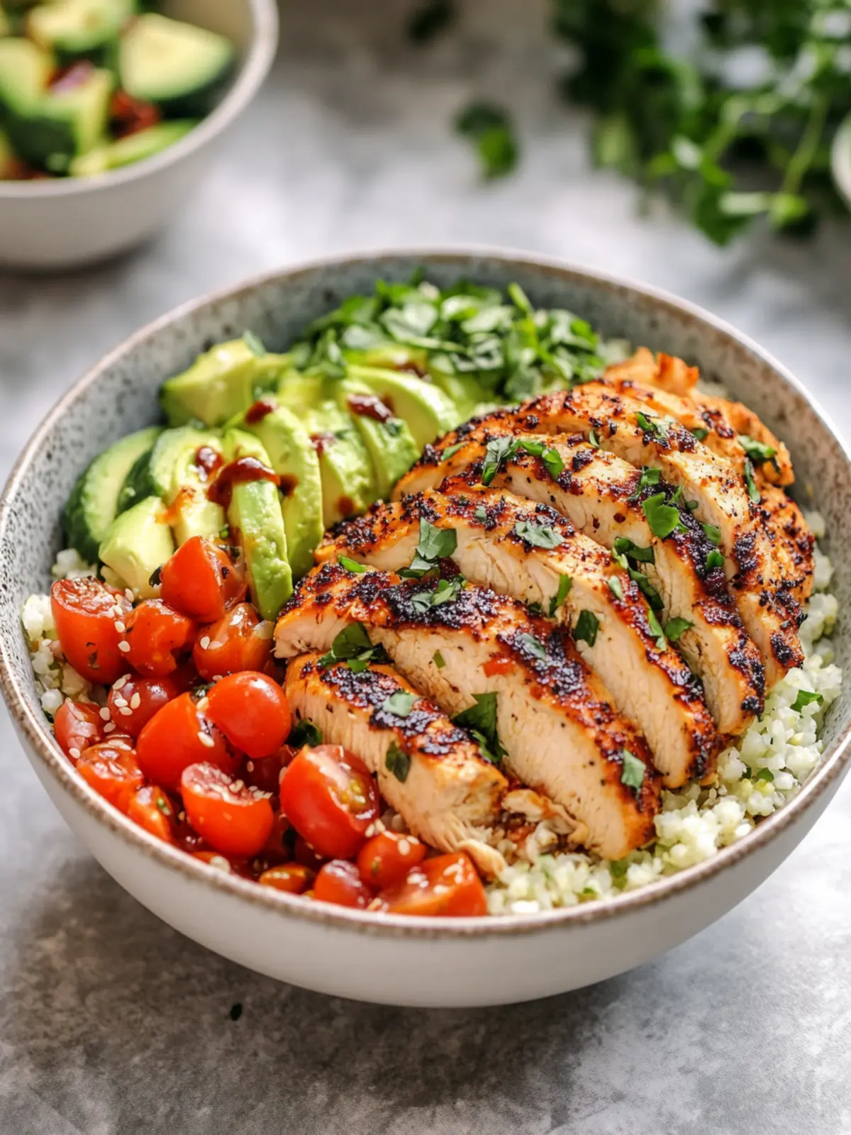 Diabetic Dinner Cauliflower Rice Chicken Power Bowl Delight 2 Diabetic Dinner Cauliflower Rice Chicken Power Bowl
