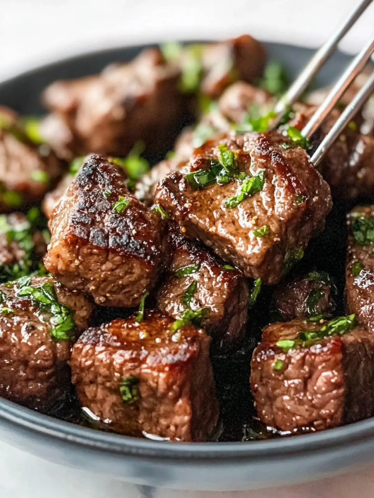 Delicious Air Fryer Steak Bites Bursting with Garlic Flavor 3 Air Fryer Steak Bites