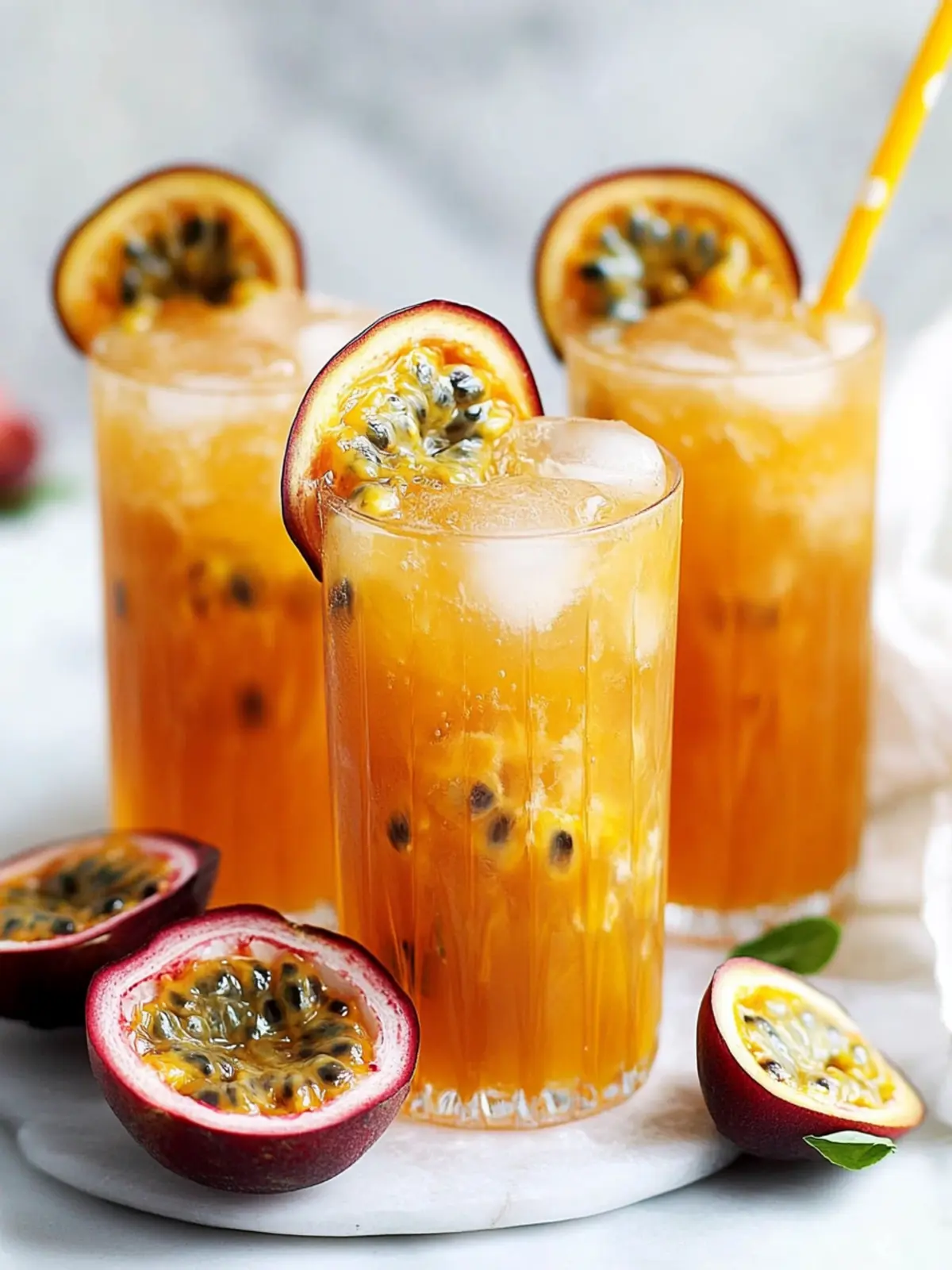 Healthy Drink Passion Fruit Iced Tea in 4 Easy Steps 4 Healthy Drink Passion Fruit Iced Tea (4 ingredients)