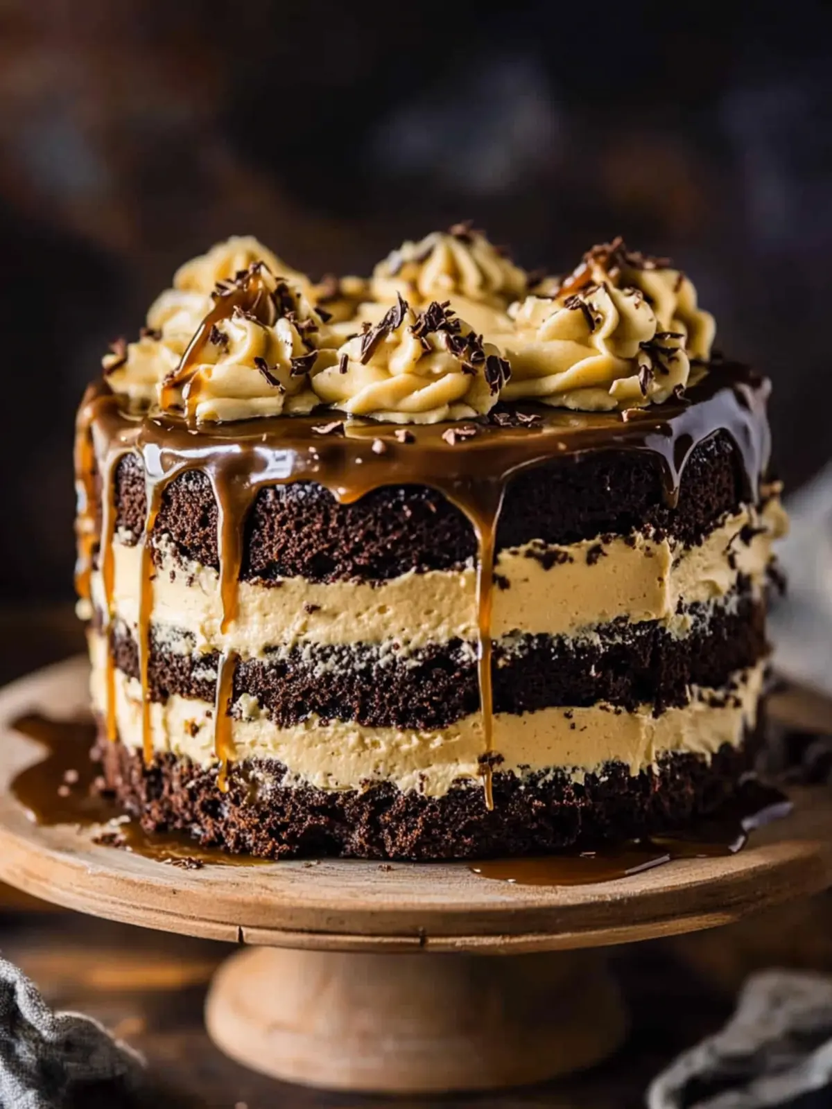 Indulge in Chocolate Whiskey Cake with Salted Caramel Bliss 4 Chocolate Whiskey Cake with Salted Caramel Buttercream