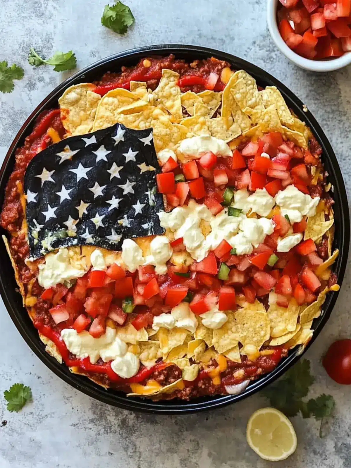 Ultimate 4th of July American Flag Taco Dip to Impress Guests 2 4th of July American Flag Taco Dip