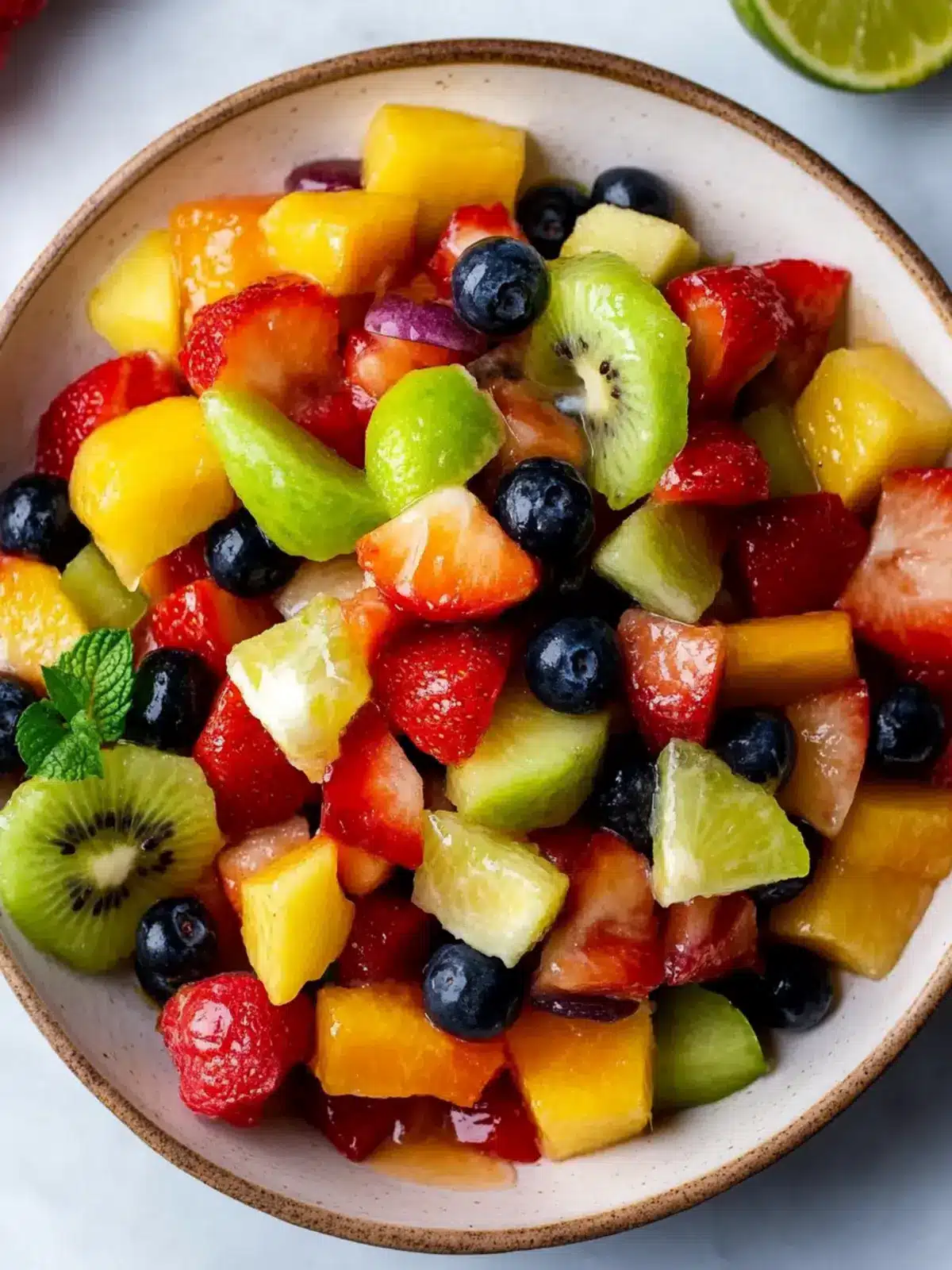 Delicious Fruit Salad with Honey Lime Bliss to Brighten Your Day 5 Fruit Salad Honey Lime