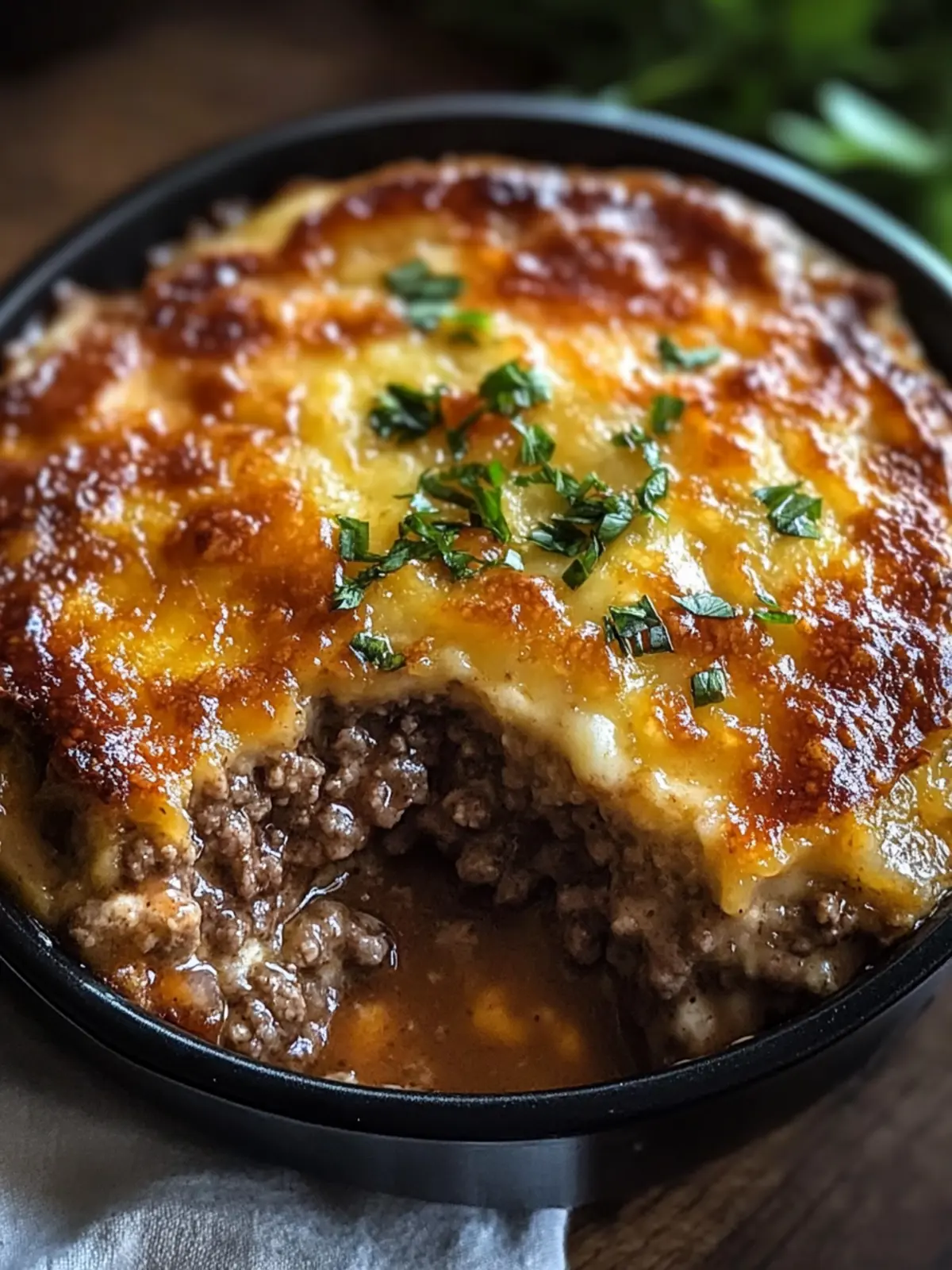 Easy Amish Hamburger Steak Bake with Creamy Comfort Sauce 3 Easy Amish Hamburger Steak Bake