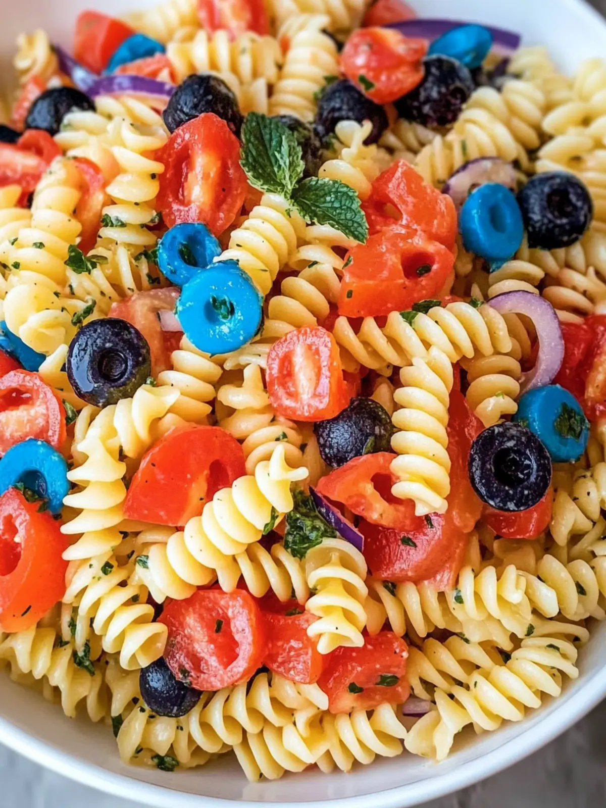 Incredible 4th of July Red White and Blue Pasta Salad Delight 3 4th of July RED WHITE AND BLUE PASTA SALAD
