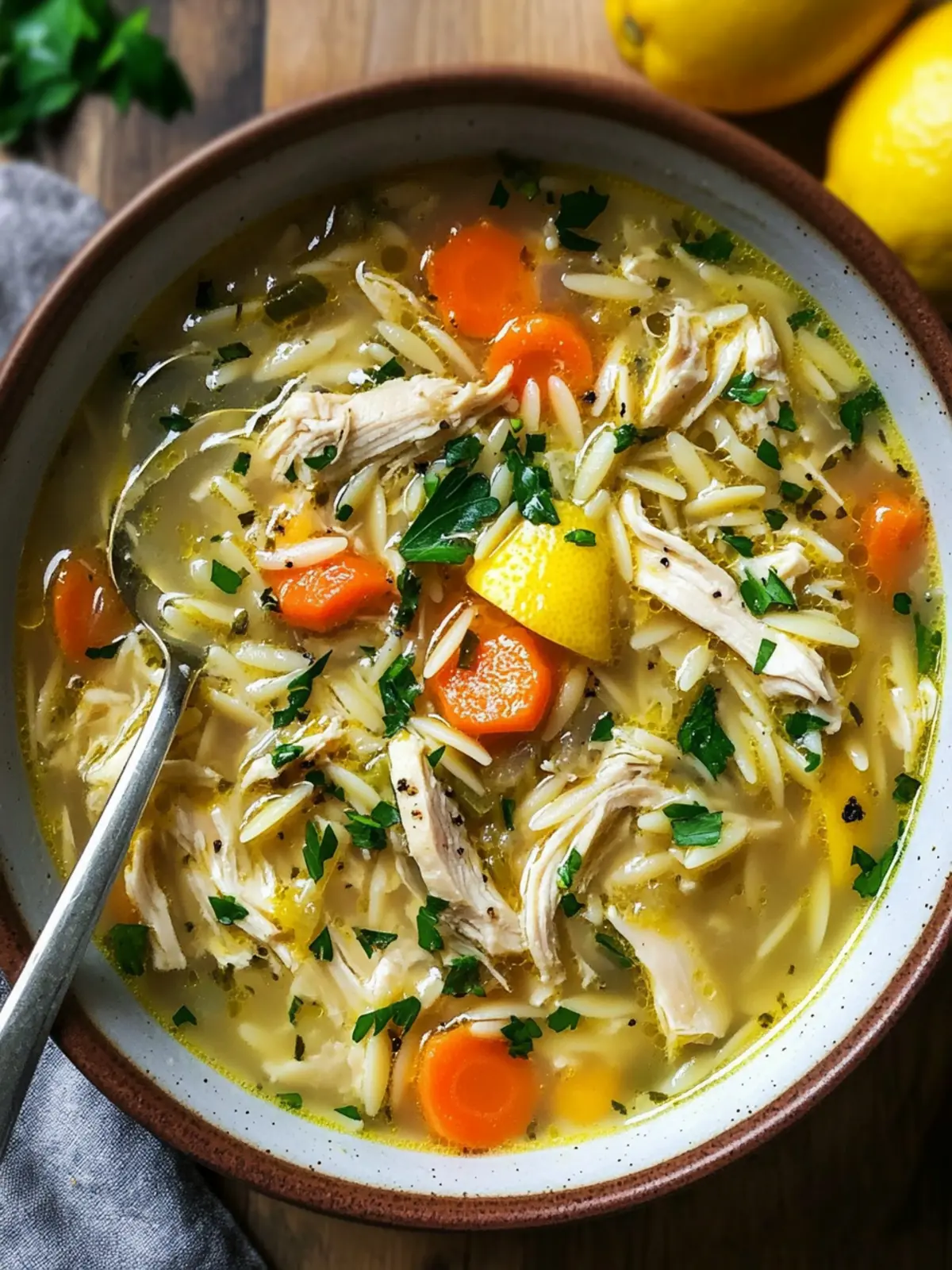High Protein Crockpot Lemon Chicken Orzo Soup You’ll Love 2 High Protein Crockpot Lemon Chicken Orzo Soup