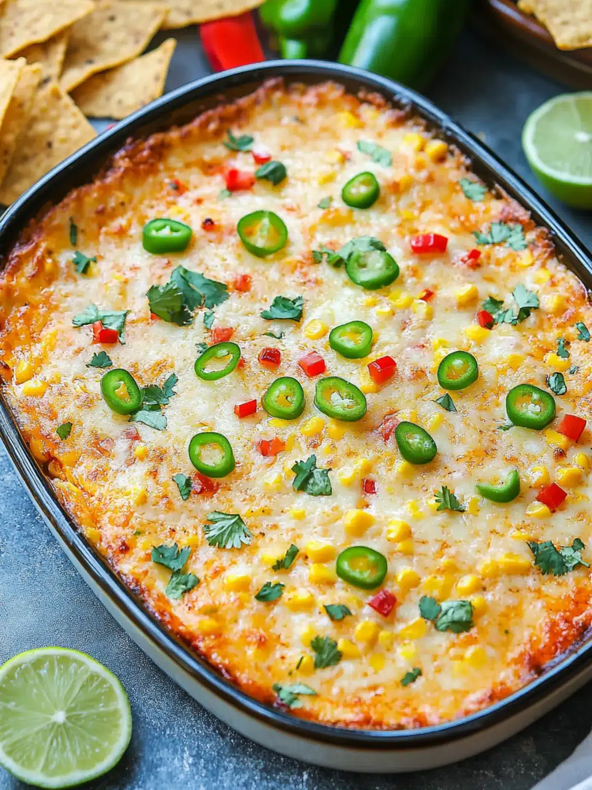 4th of July Cheesy Baked Mexican Street Corn Dip Delight 3 4th of July Cheesy Baked Mexican Street Corn Dip