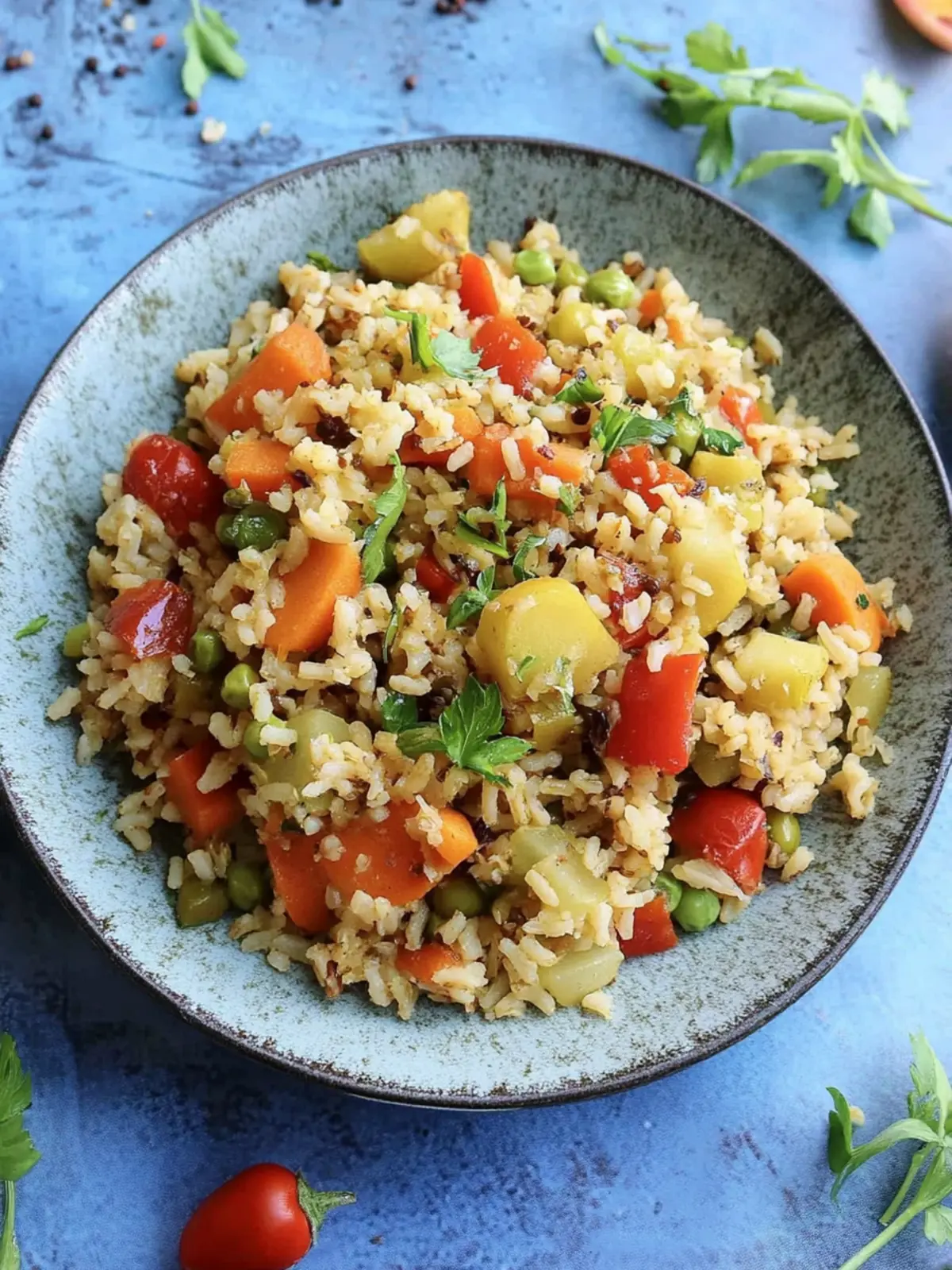 Heart-Healthy Cardiac Diet Brown Rice Pilaf with Veggies 5 Cardiac Diet Meal Brown Rice Pilaf with Vegetables