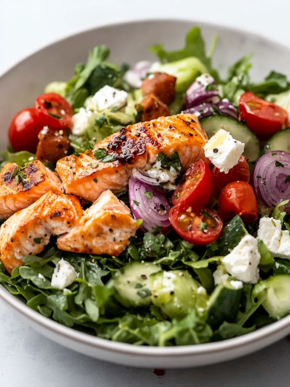 High Protein Mediterranean Salmon Salad Recipe You’ll Love 3 High Protein Mediterranean Salmon Salad Recipe