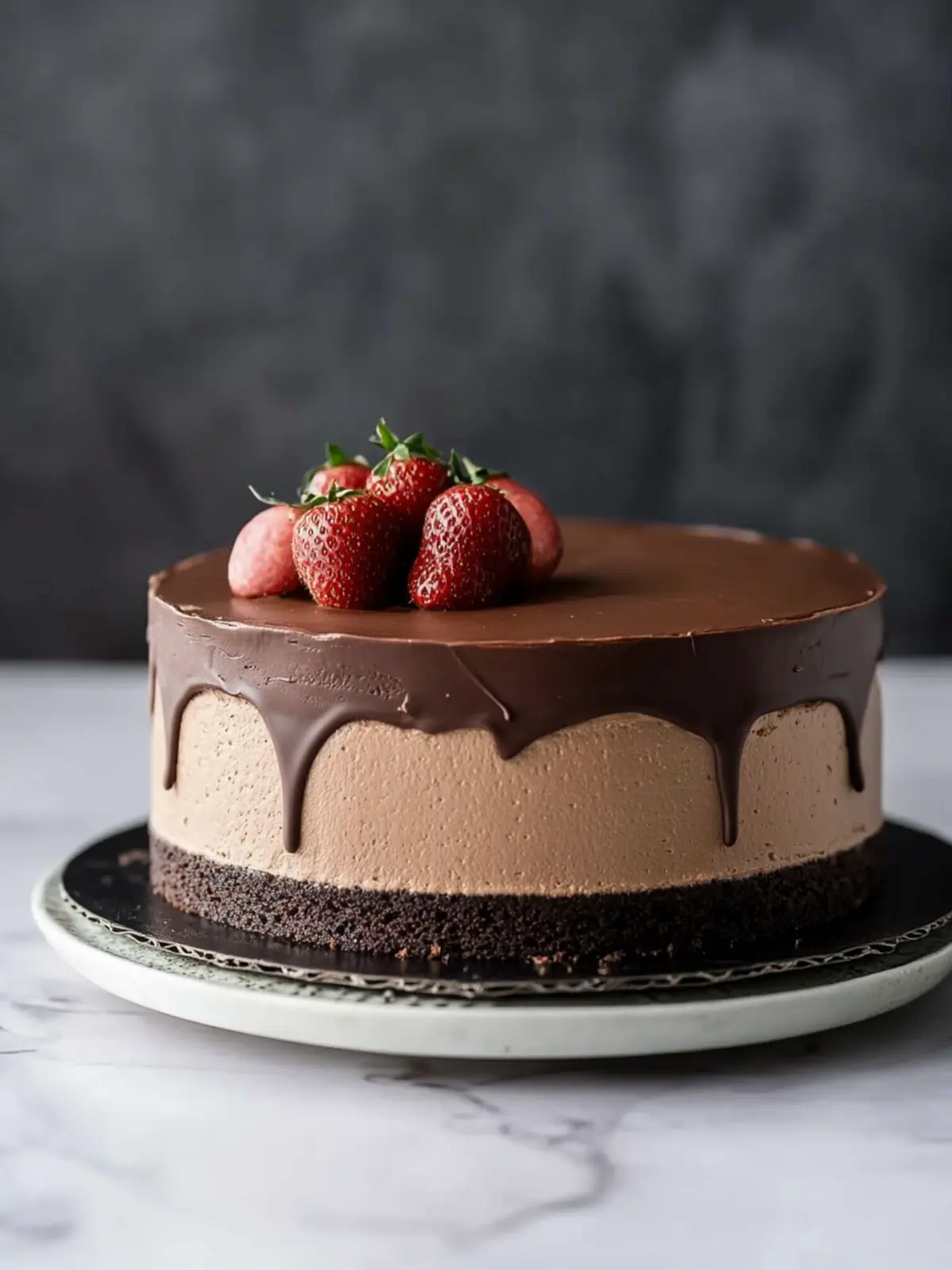 Indulge in Triple Chocolate Mousse Cake Bliss Tonight 2 Triple Chocolate Mousse Cake