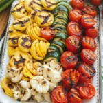 4th of July Grilled Veggie Tray with Red-White Color Pop Delight 6 4th of July Grilled Veggie Tray with Red-White Color Pop