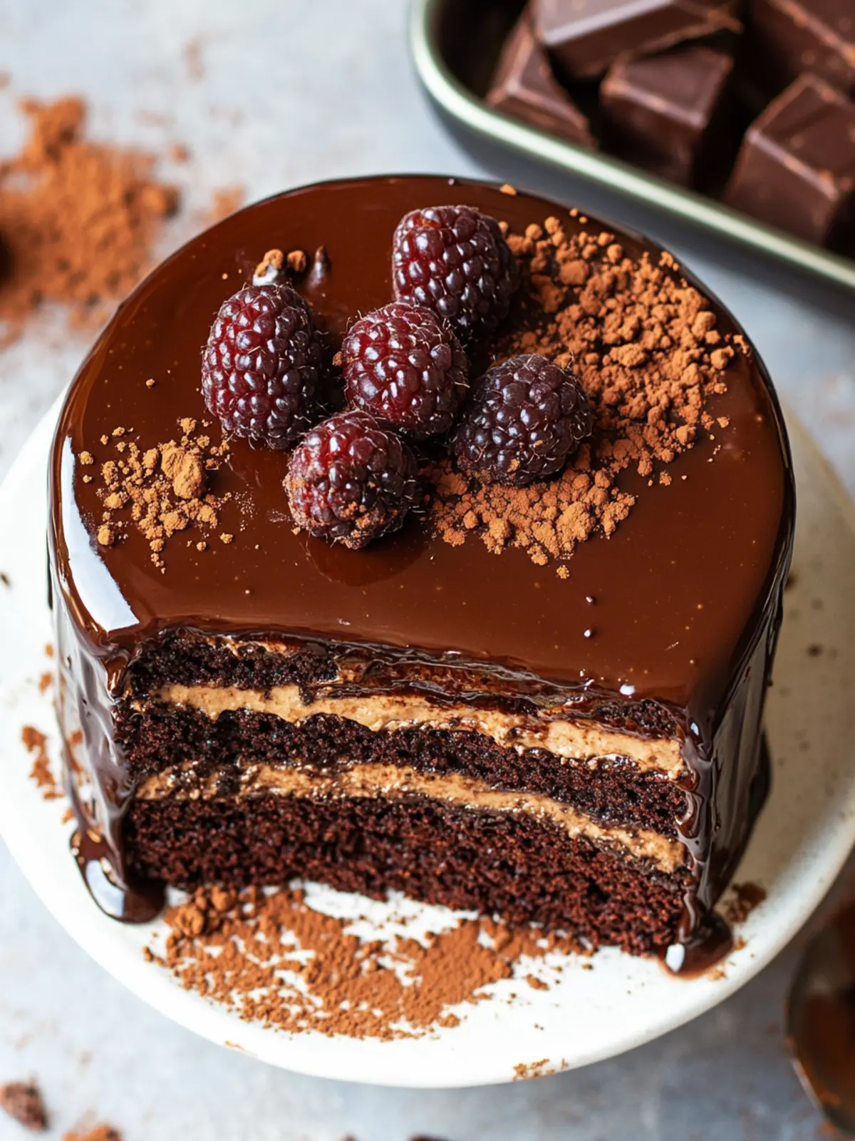 Indulge in 4-layer Chocolate Heaven: A Dreamy Dessert Delight 4 4-layer Chocolate Heaven
