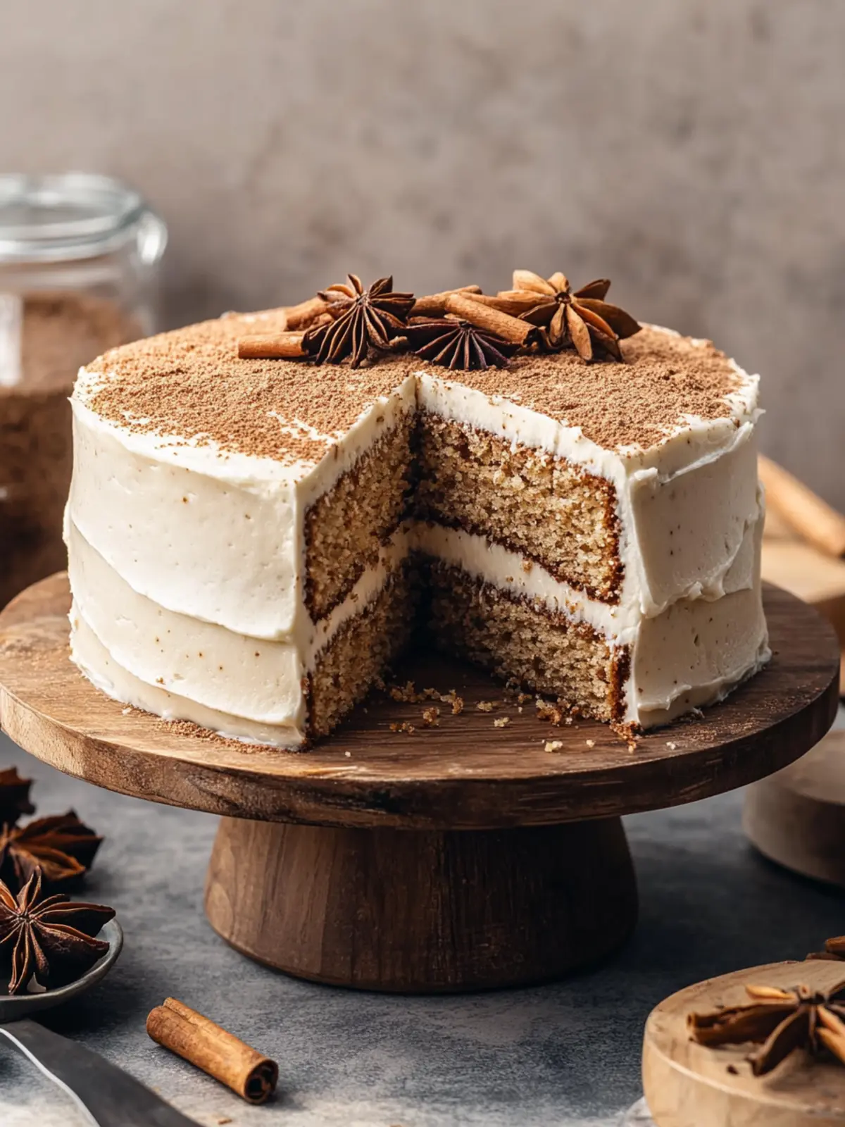 Irresistibly Moist Chai Cake with Cream Cheese Frosting 3 Chai Cake