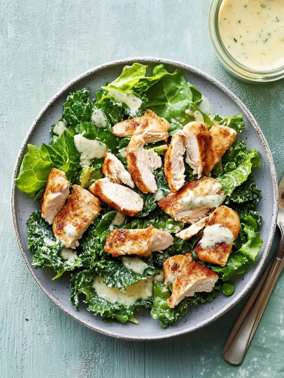 Kale and Romaine Chicken Caesar Salad: Heart-Healthy Delight 3 cardiac diet recipes Kale and Romaine Chicken Caesar Salad