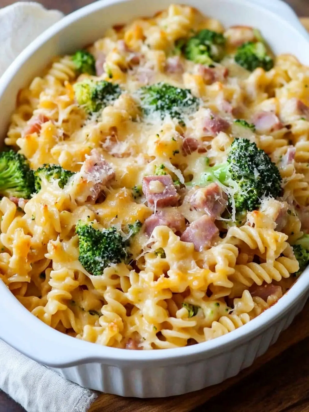 High Protein Broccoli Cheddar Ham Pasta Casserole Delight 5 High Protein Broccoli Cheddar Ham Pasta Casserole