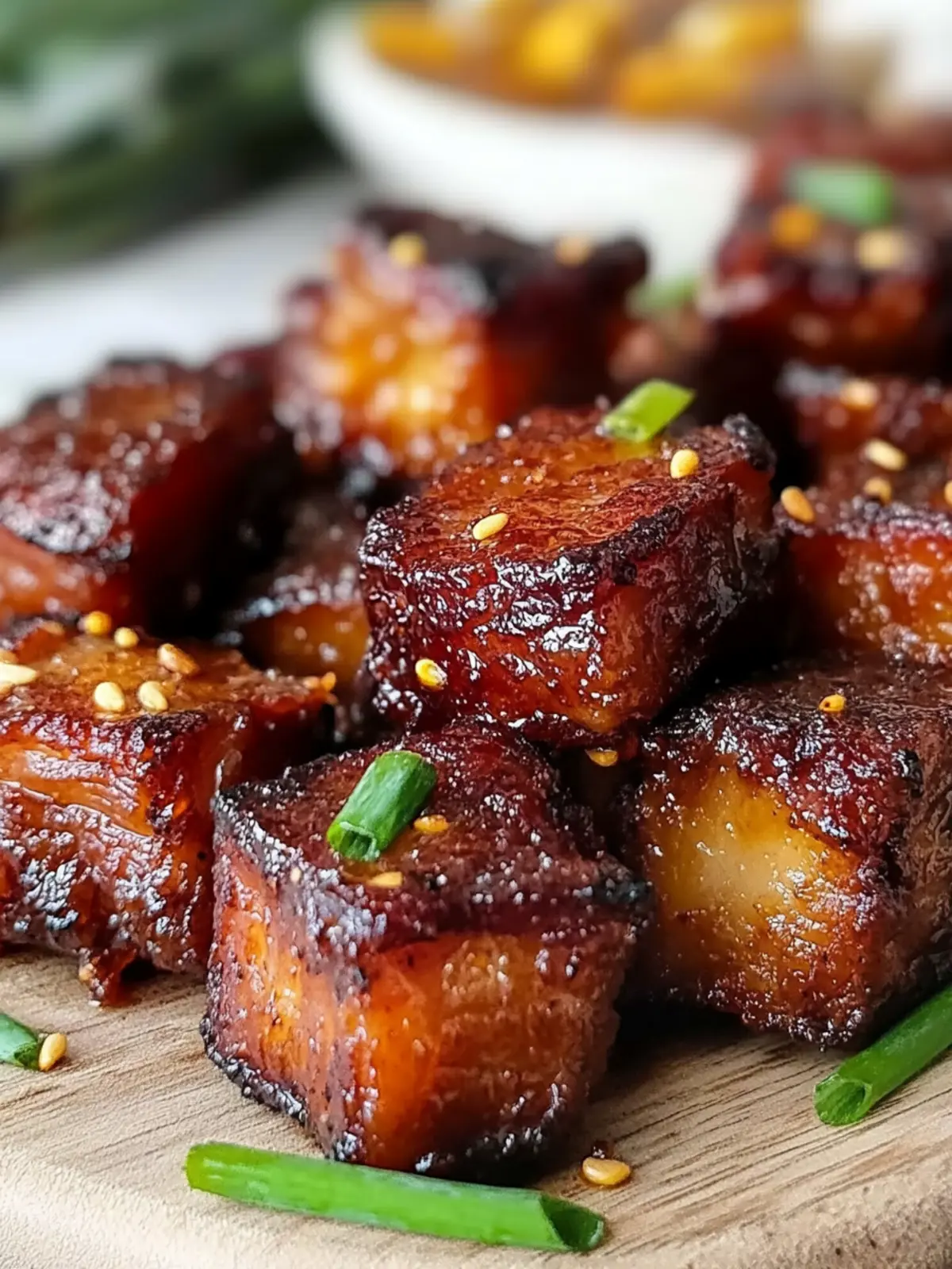 Crispy Air Fryer Pork Belly Bites with Sweet Ginger Glaze 4 Crispy Air Fryer Pork Belly Bites